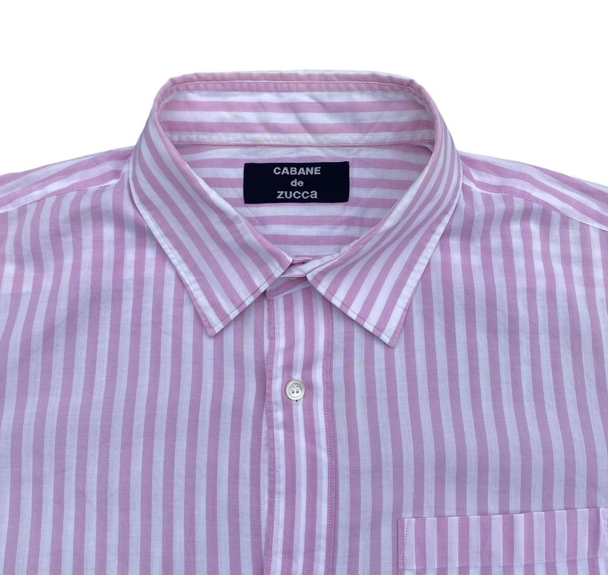 CABANE de ZUCCa Light Pink Stripe Shirt Size US M / EU 48-50 / 2 - 2 Thumbnail
