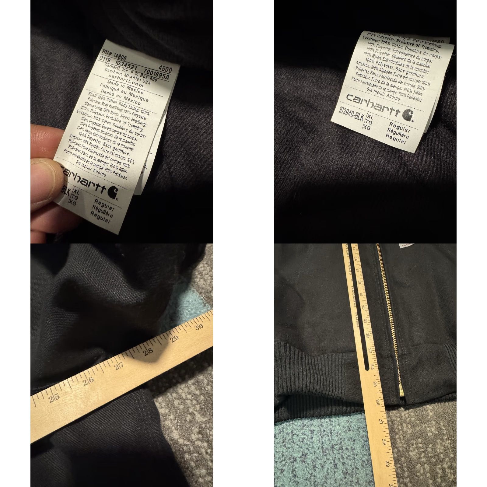 Carhartt Carhartt Jacket Mens XL Canvas Duck Quilted Lining 103940 Black RIGID Logo Size US XL / EU 56 / 4 - 9 Thumbnail