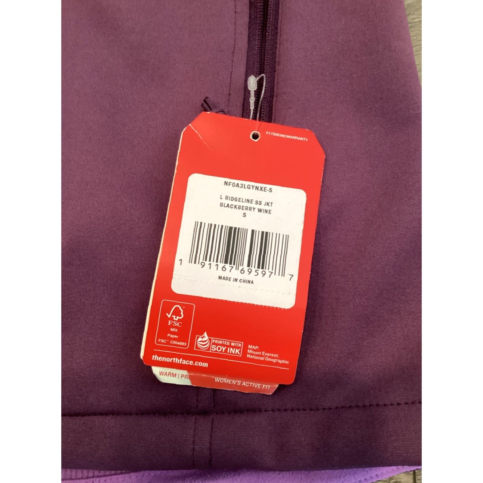 The North Face The North Face Women's Ridgeline SS Jacket BlackBerry -Wine Purple-small Google Size S / US 4 / IT 40 - 2 Thumbnail
