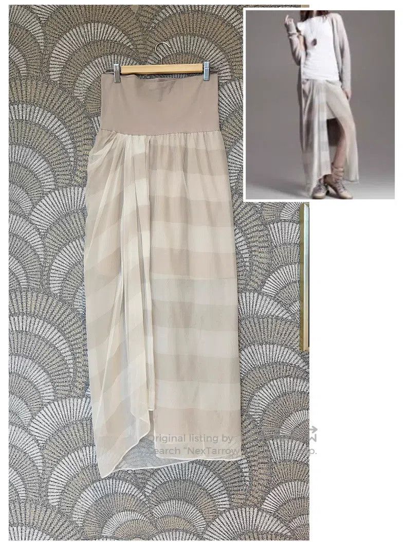 Other Brunello Cucinelli Real Silk Stripe Long Skirt Size 27" / US 4 / IT 40 - 1 Thumbnail