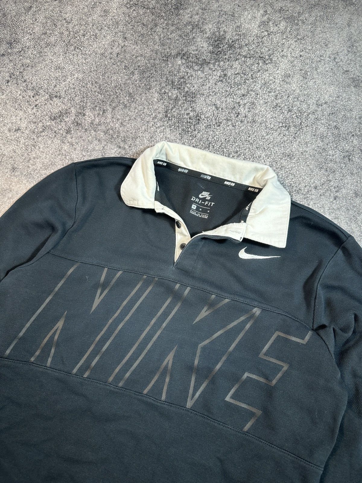 Nike × Vintage Vintage Nike SB Long Sleeve Polo Rugbys Streetwear Rare VTg Size US M / EU 48-50 / 2 - 2 Thumbnail