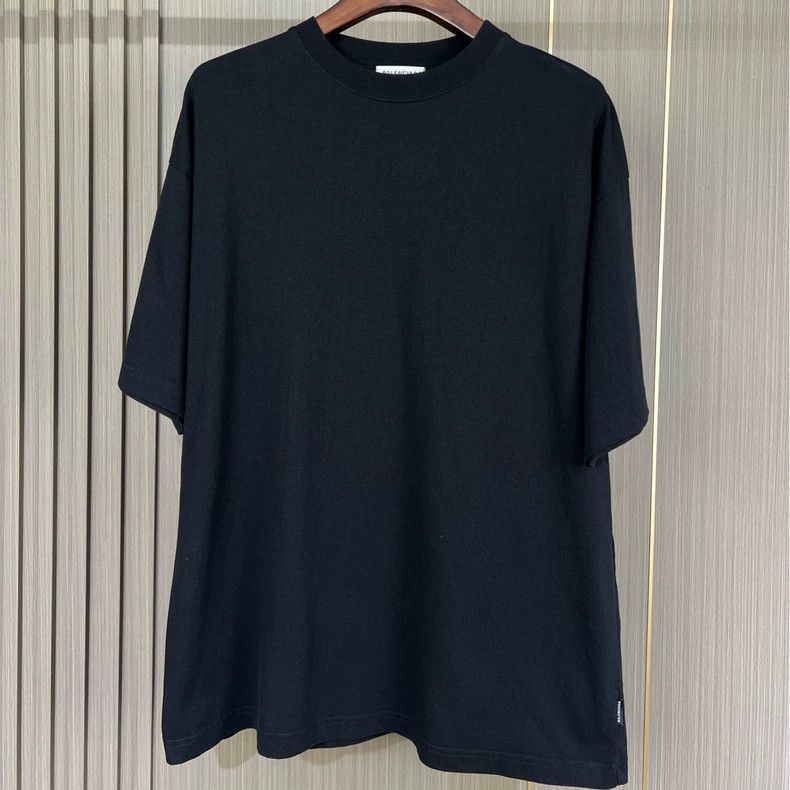 Balenciaga Balenciaga Black Short Sleeve Logo T-Shirt- DMC Size US S / EU 44-46 / 1 - 1 Thumbnail