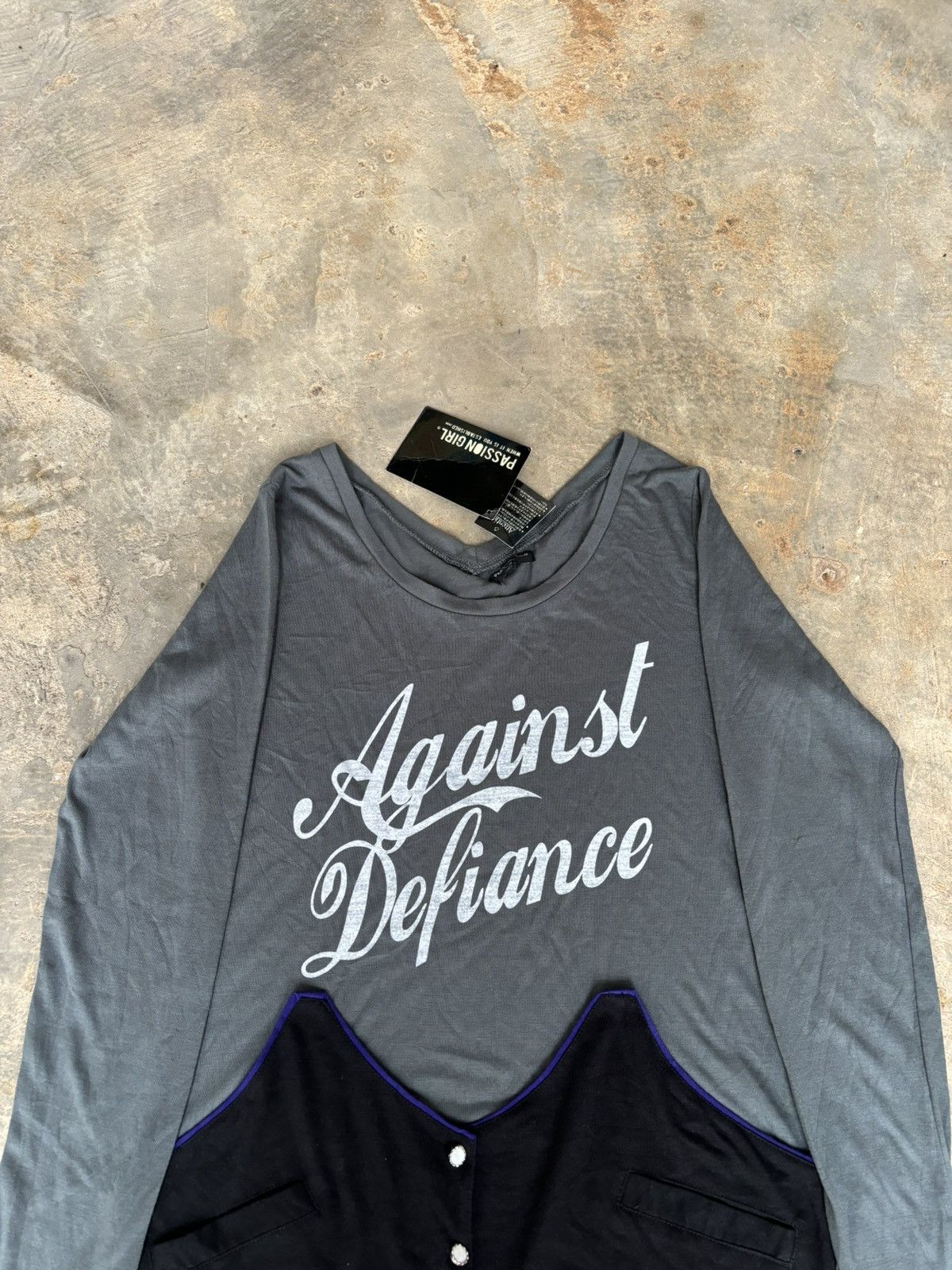 Hysteric Glamour × Japanese Brand Y2k Passion Girl Against Depiance Longsleeve Size M / US 6-8 / IT 42-44 - 2 Thumbnail