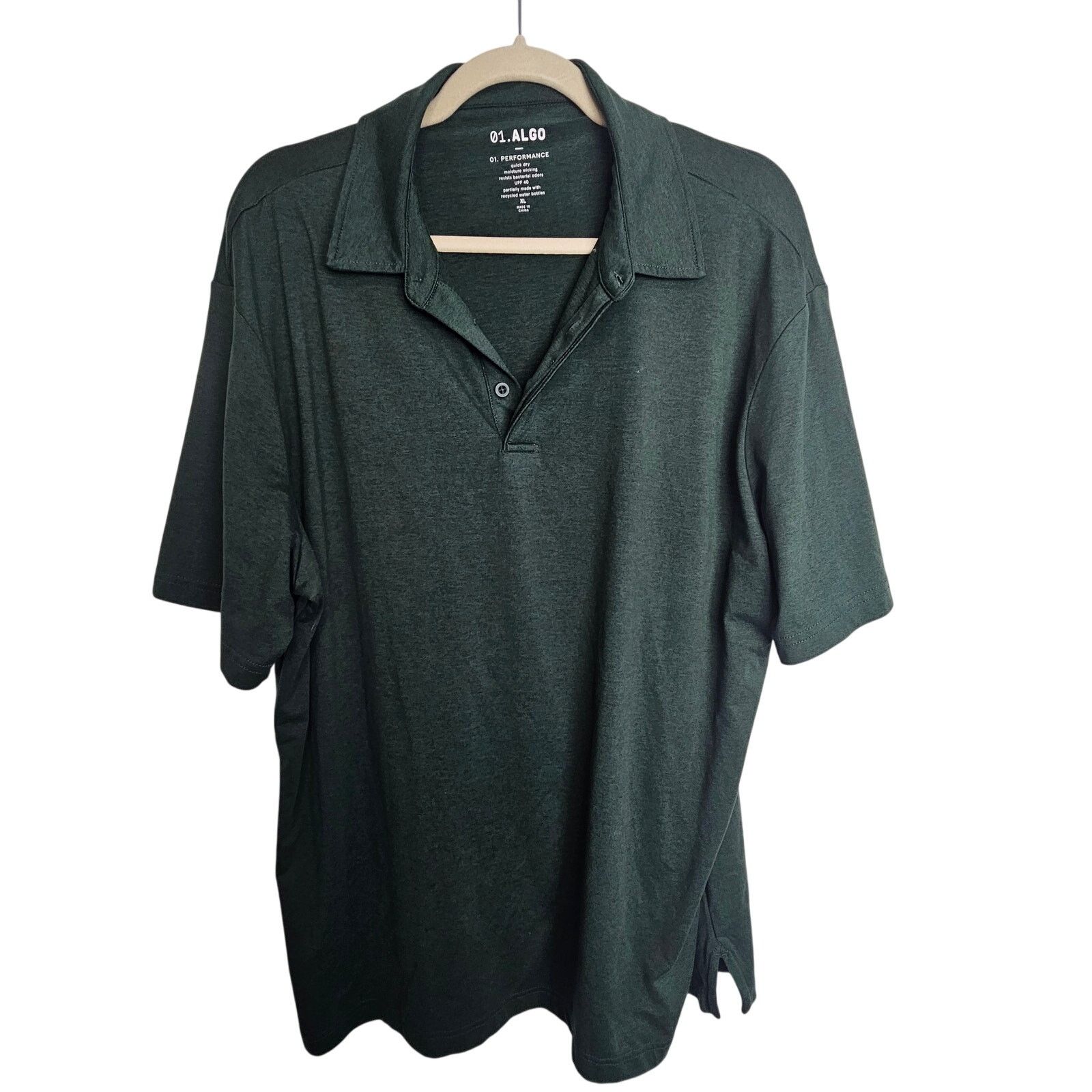 PB 0110 01.Algo Polo Shirt Green Short Sleeve Pullover Top Men XL Size US XL / EU 56 / 4 - 1 Thumbnail
