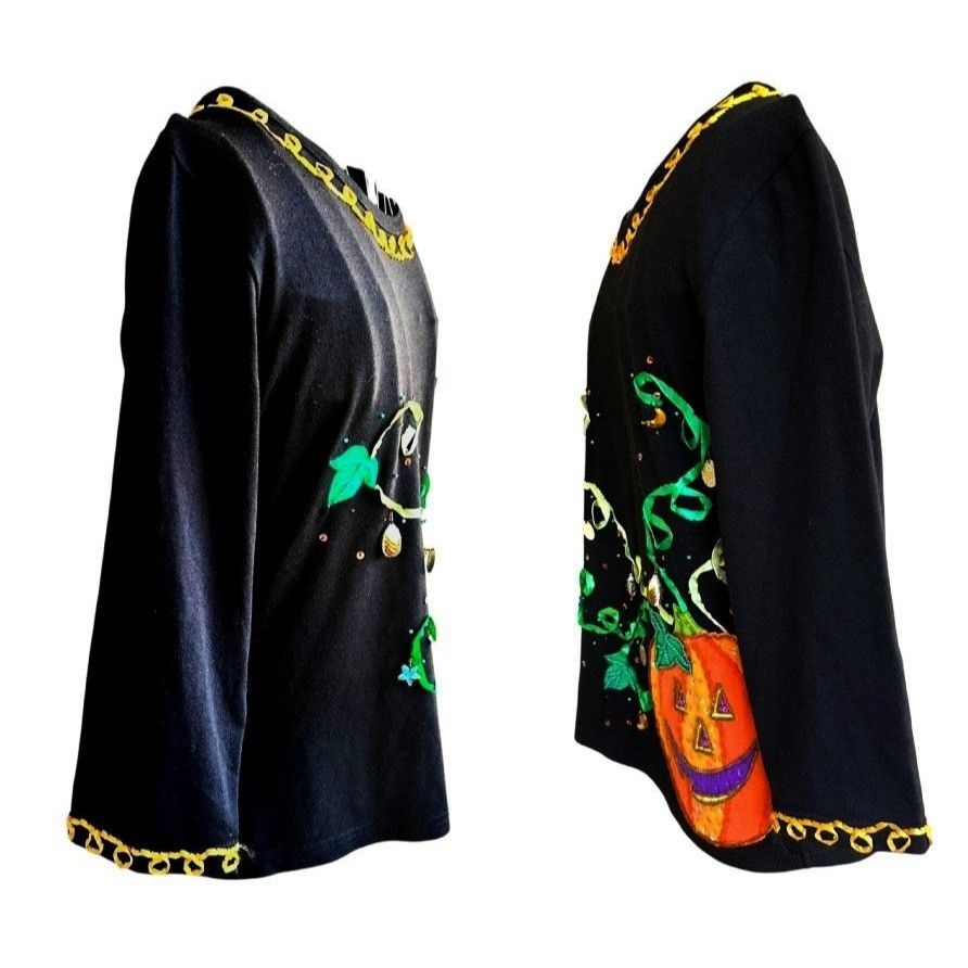 Other VTG Jack B Quick Jack O Lantern Top Small Halloween Black Size S / US 4 / IT 40 - 6 Thumbnail