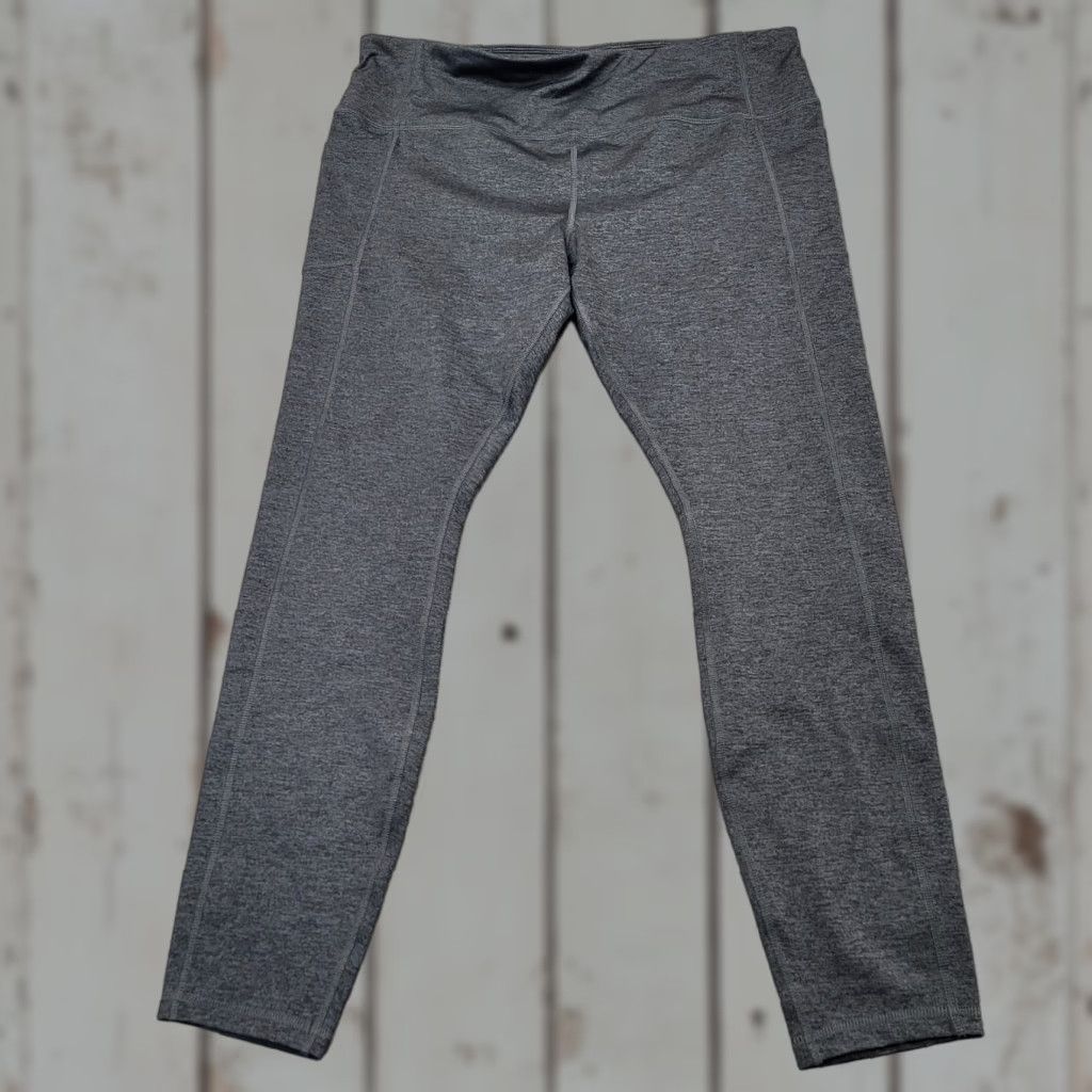 Avia AVIA Leggings Women's XXL 20 Dark Gray Yoga Pants Activewear Pockets Dance Size 40" / US 18 - 1 Thumbnail