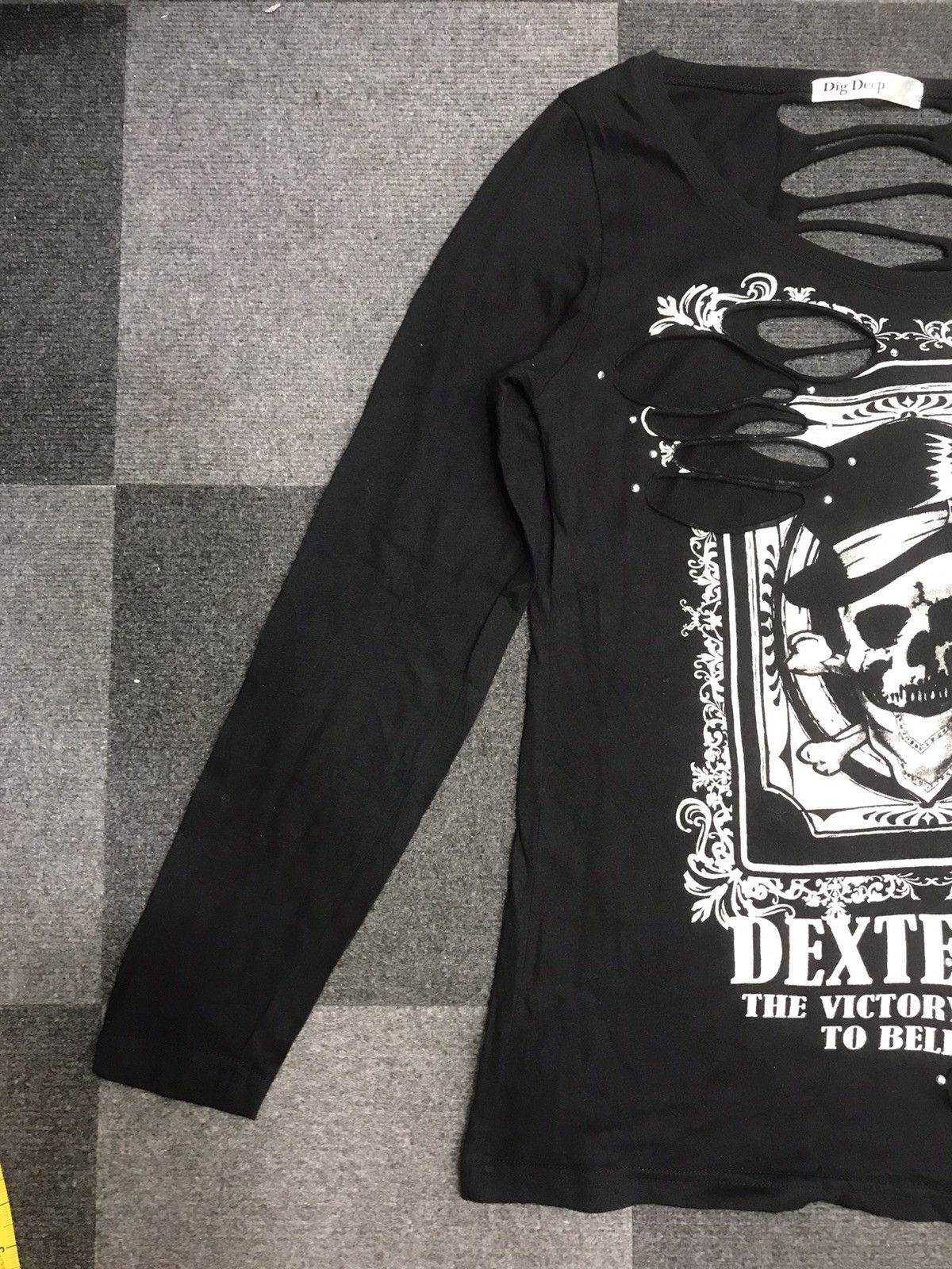 Japanese Brand 💥PUNK💥Dig Deep Distressed Streetwear Shirt Size M / US 6-8 / IT 42-44 - 4 Thumbnail