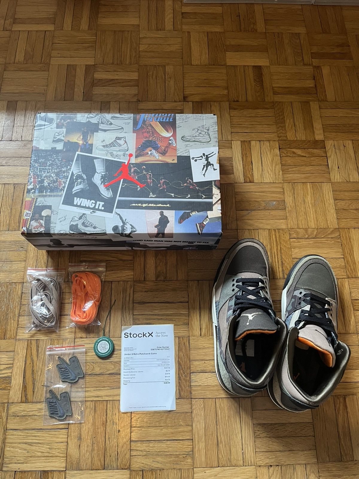 Jordan Brand Air Jordan 3 Patchwork Camo Size US 10.5 / EU 43-44 - 1 Thumbnail