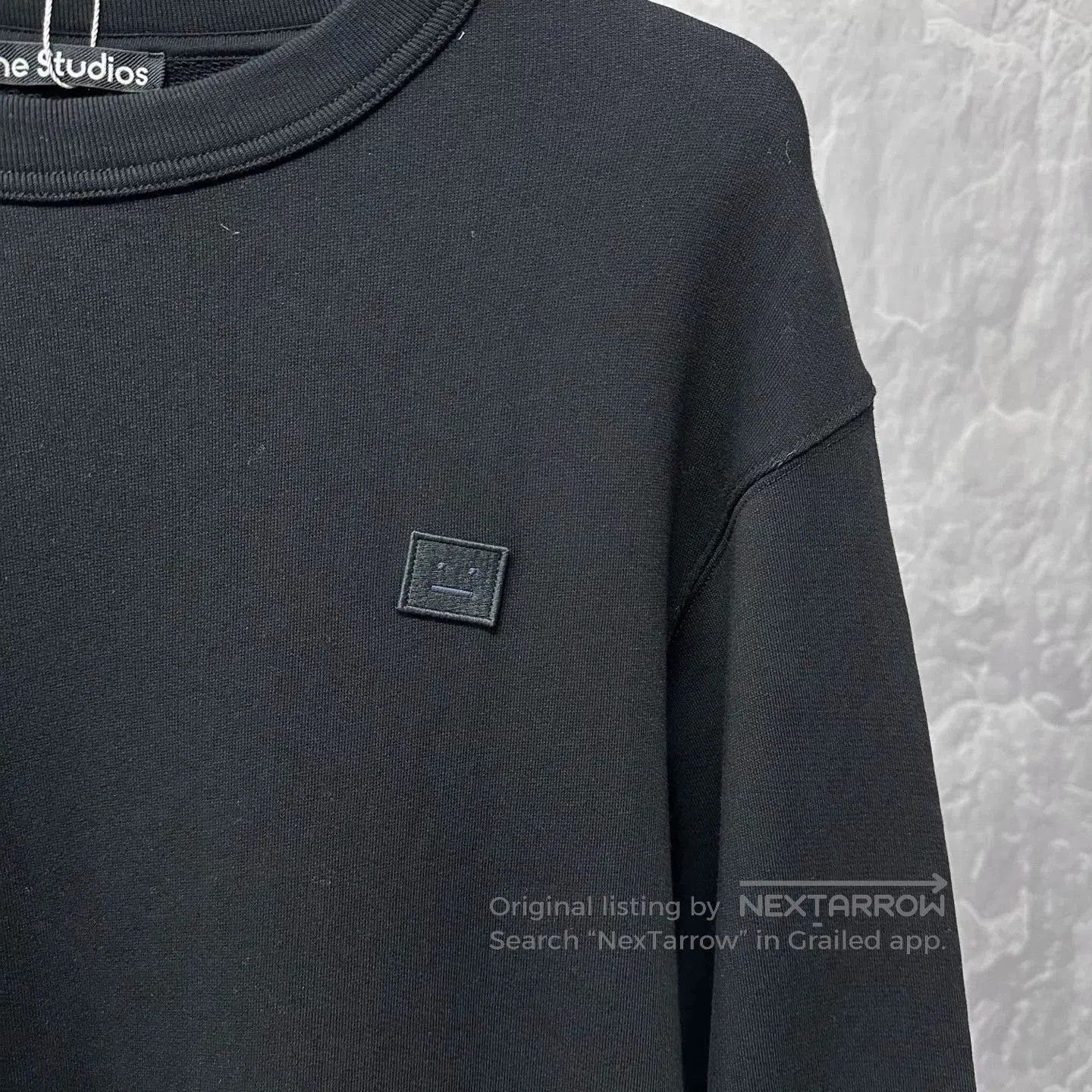 Acne Studios black embroidered logo sweatshirt by Acne Studios. Size US S / EU 44-46 / 1 - 3 Thumbnail