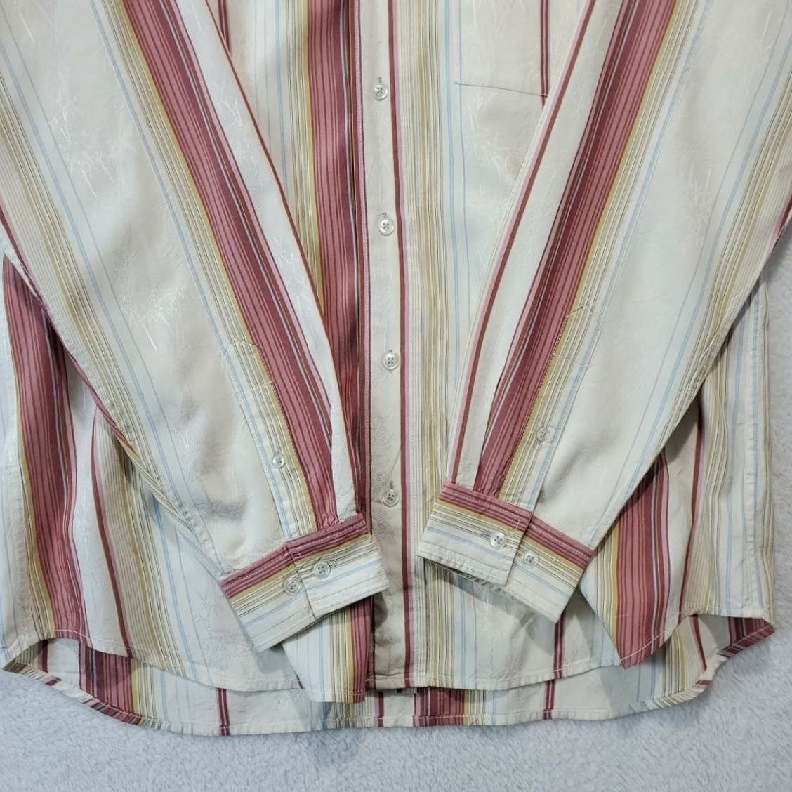 Tommy Bahama Tommy Bahama Silk Blend Casual Shirt Striped Button Front Beach Multicolor Men M Size US M / EU 48-50 / 2 - 7 Thumbnail
