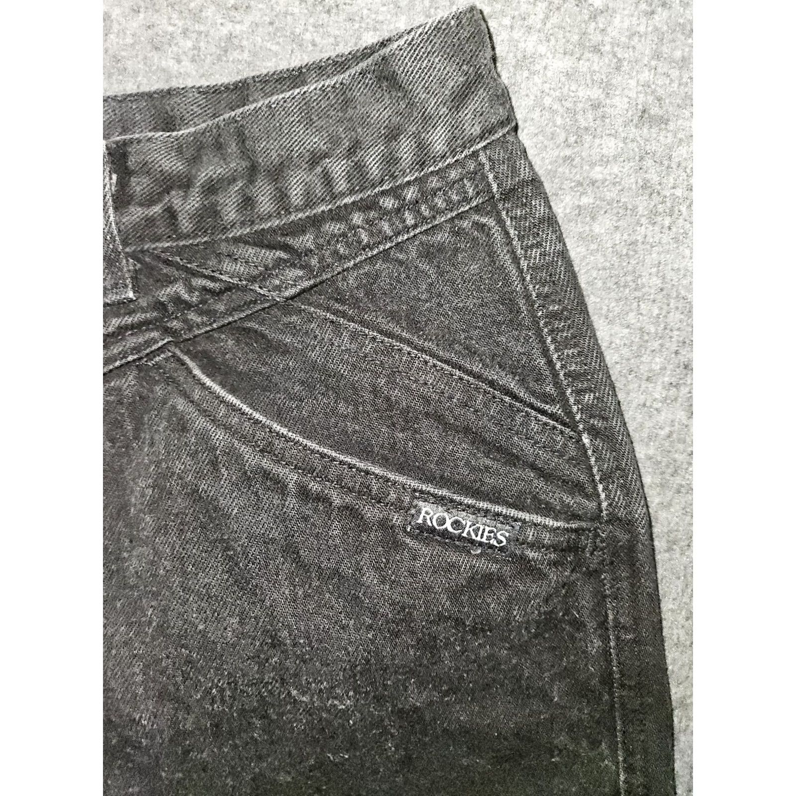 Vintage VINTAGE Rockies Jeans Women's 17/18 Straight Leg High Rise Black Inseam 32 90's Size 38" / US 16 / IT 52 - 7 Thumbnail