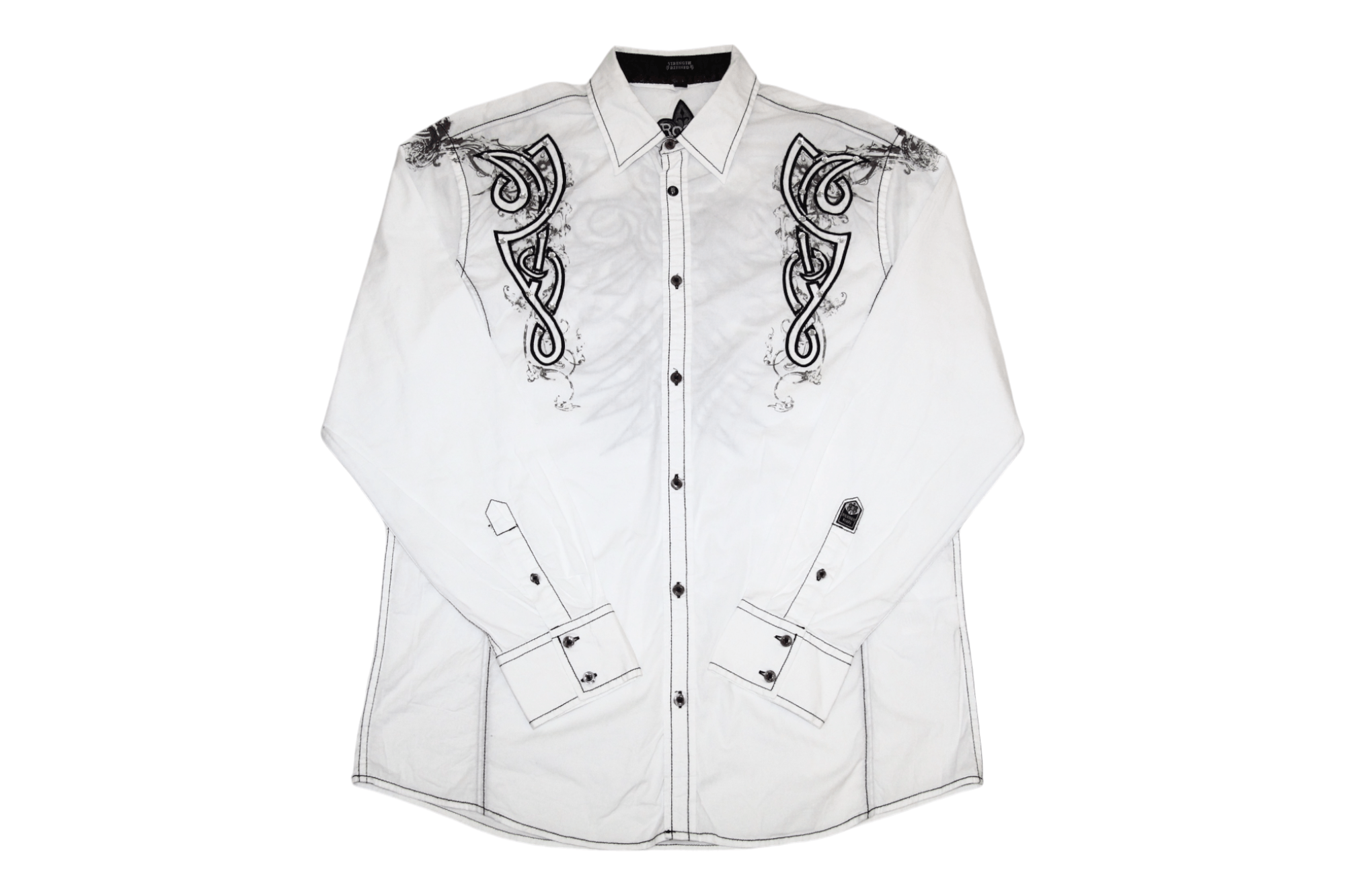 Roar ROAR Strength Refined Tribal Artwork Rhinestones Trim Shirt Size US L / EU 52-54 / 3 - 3 Thumbnail