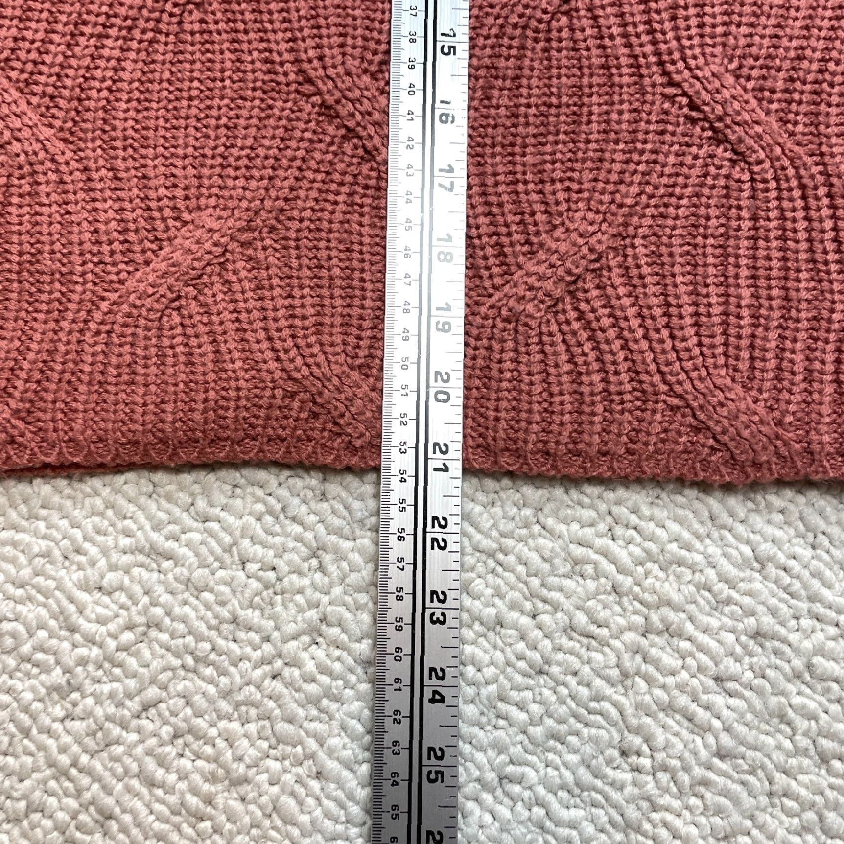 Tommy Hilfiger VINTAGE Poof Apparel Sweater Womens Large Pink Turtleneck Cable Knit Acrylic Pullover Size S / US 4 / IT 40 - 4 Thumbnail