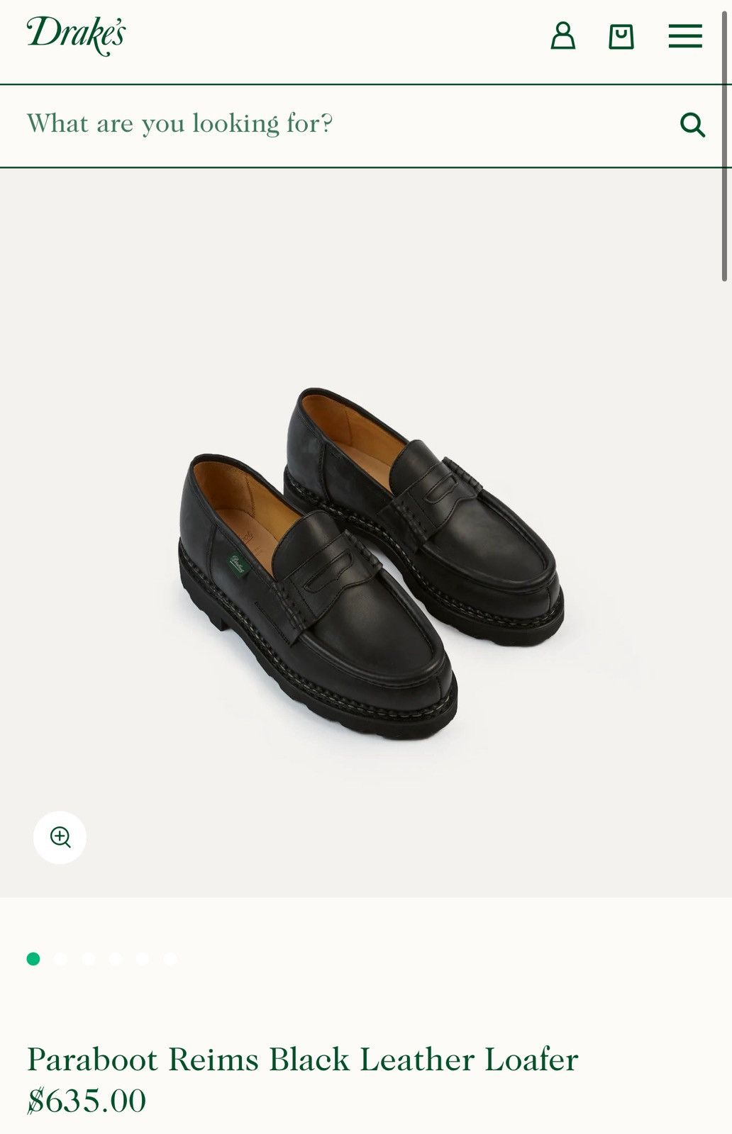 Paraboot Paraboot Reims Chunky Loafer (Black Marche Leather) Size US 10 / EU 43 - 9 Thumbnail