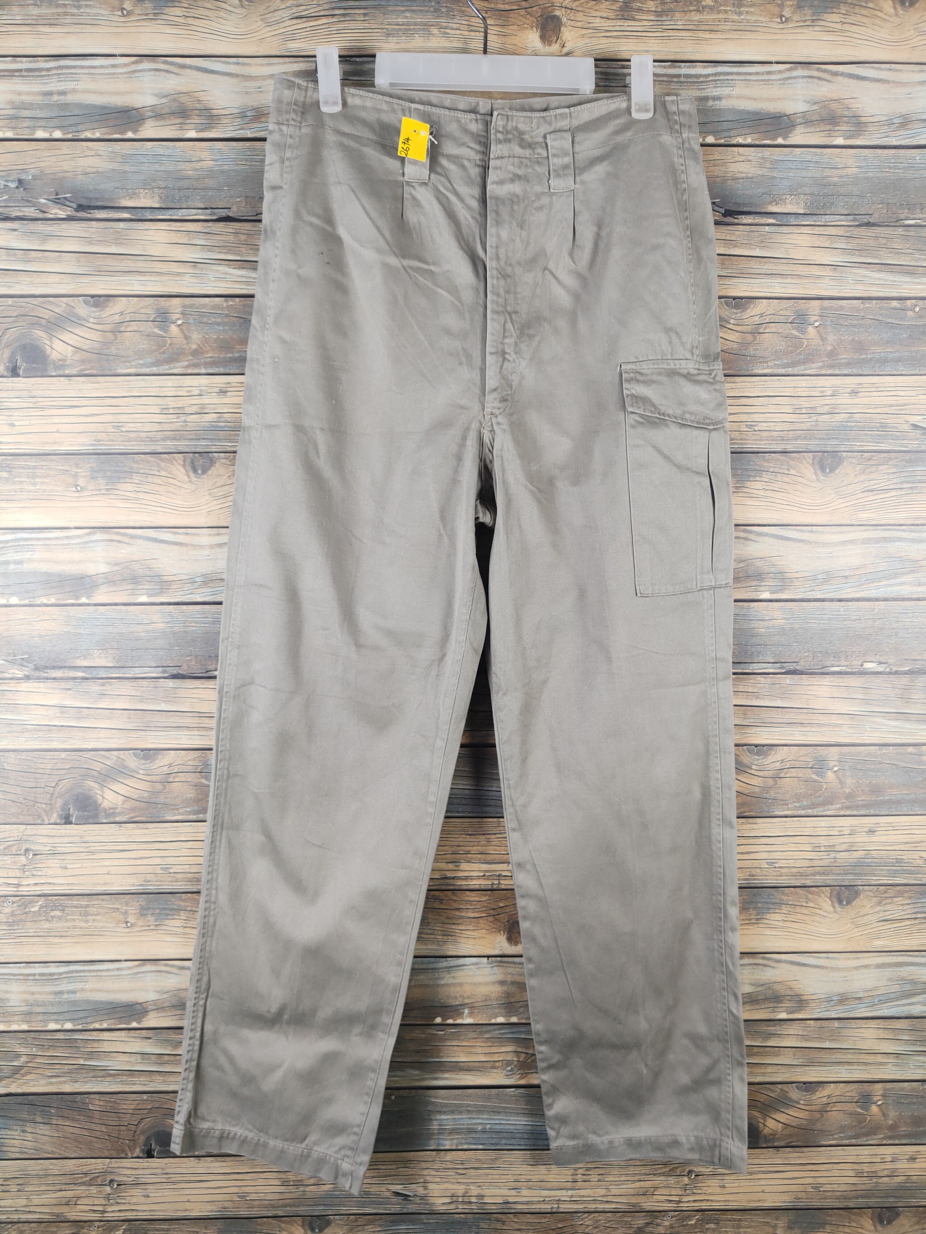 DL Japanese Brand Beige Multipocket Cargo Pants #2674