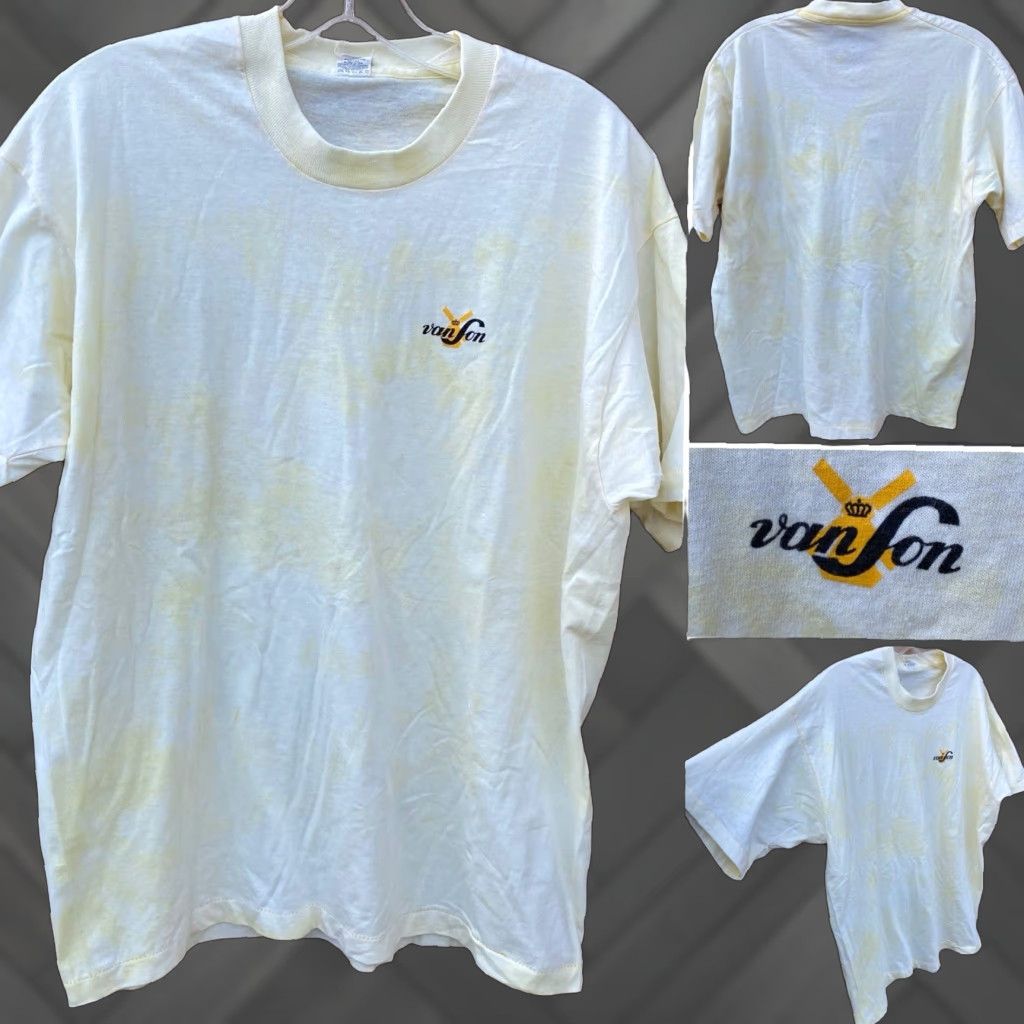 Vintage VINTAGE Screen Stars T Shirt Graphic Tee Single Stitch XL Yellow Men 1980s Van Son Windmill Graphic Tee Size US XL / EU 56 / 4 - 1 Thumbnail