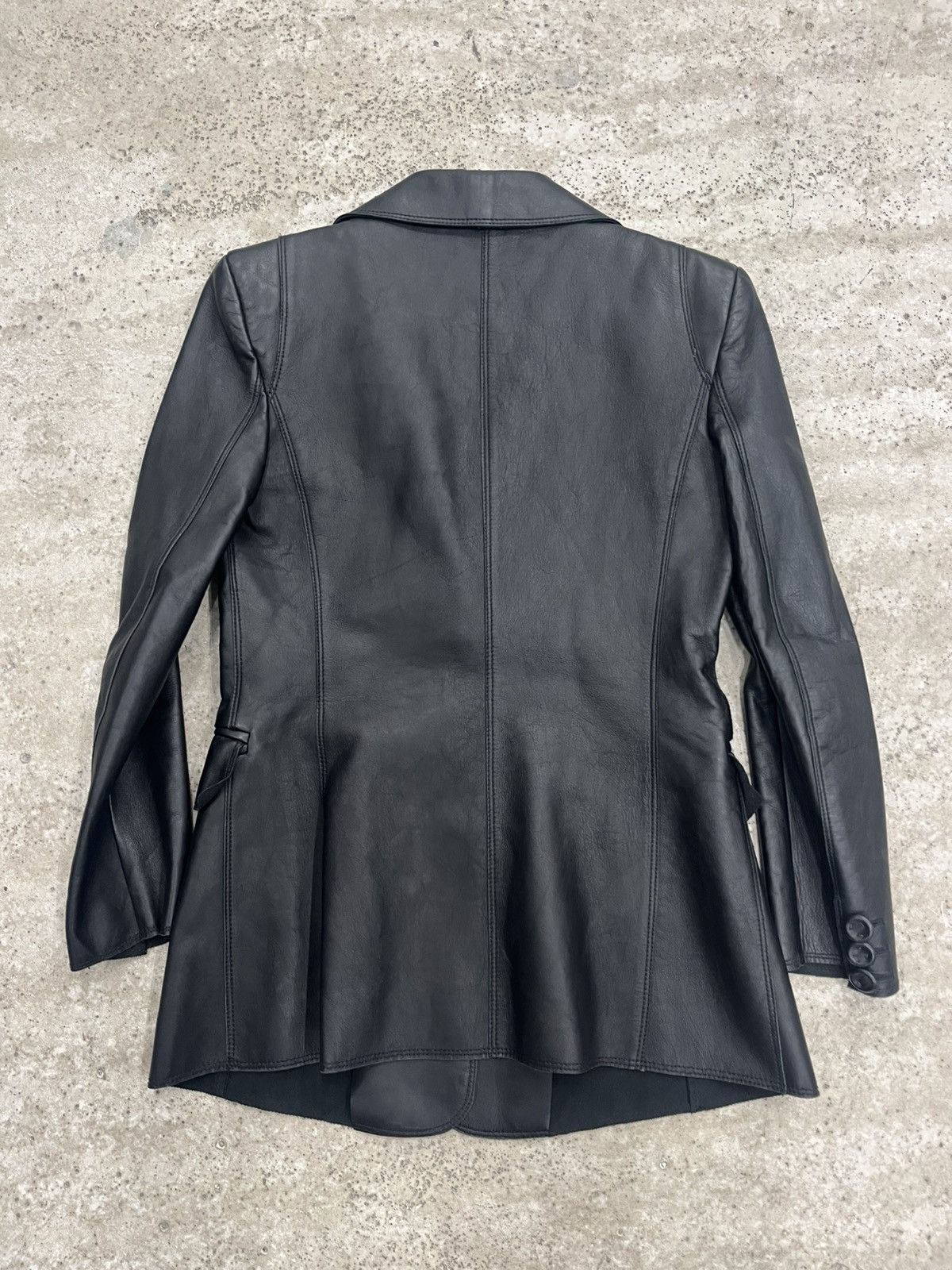 Ruffo Research 1990’s Ruffo Research Leather Blazer Size M / US 6-8 / IT 42-44 - 2 Thumbnail