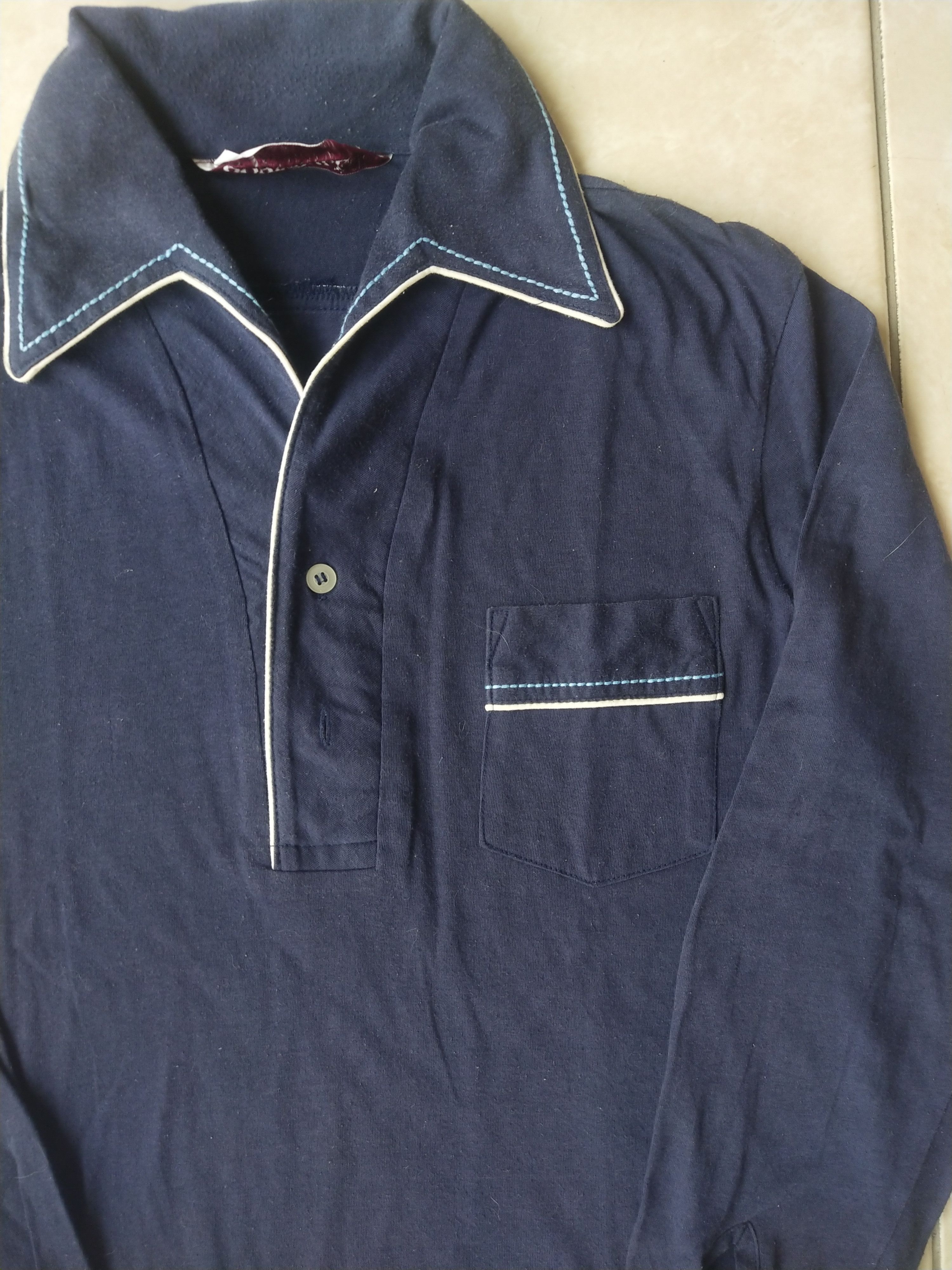 RENOWN 80's Vintage John Bull x Renown Navy Knit Pullover Shirt Size US M / EU 48-50 / 2 - 2 Thumbnail