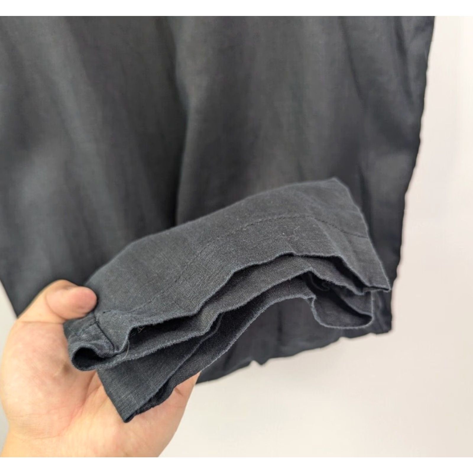 Ralph Lauren Lauren Ralph Lauren Pants Womens Size 16 Black Linen Pockets Tapered Flat Front Lagenlook Size 38" / US 16 / IT 52 - 3 Thumbnail