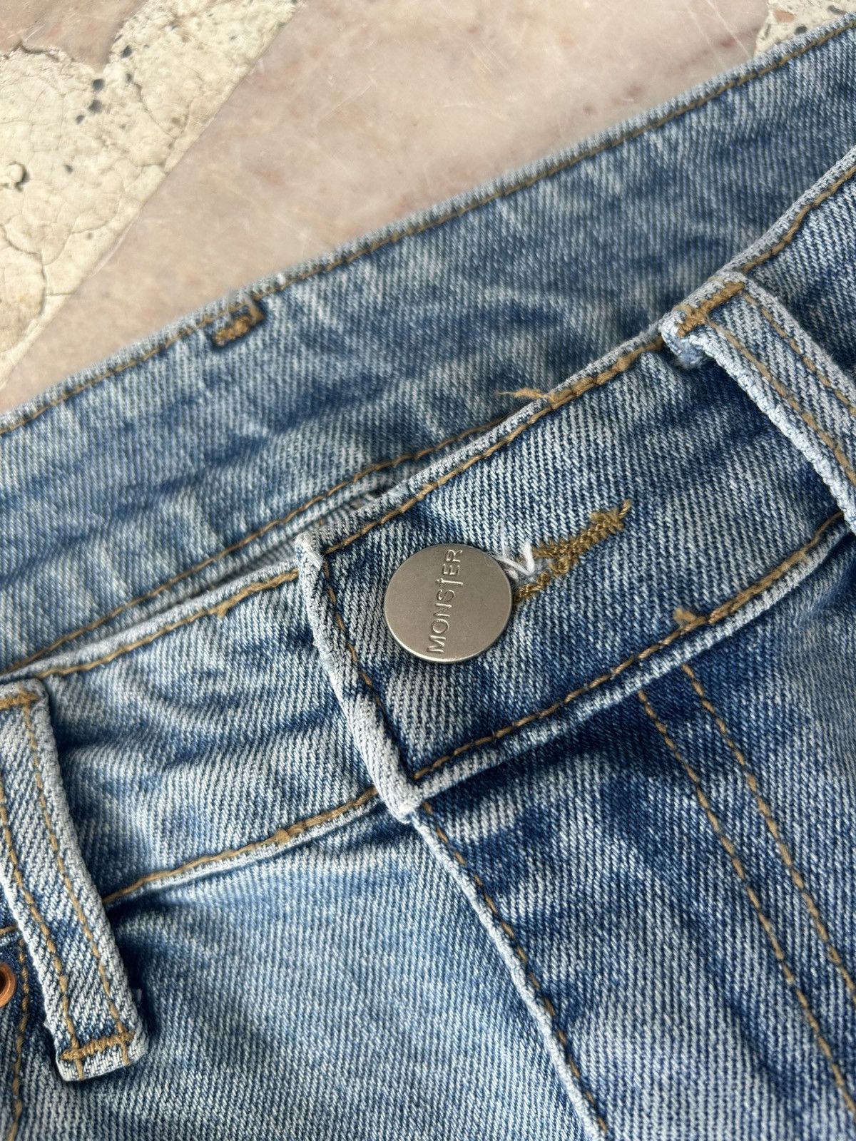 Japanese Brand Monster Japan Flare Denim Jeans Size US 28 / EU 44 - 8 Thumbnail