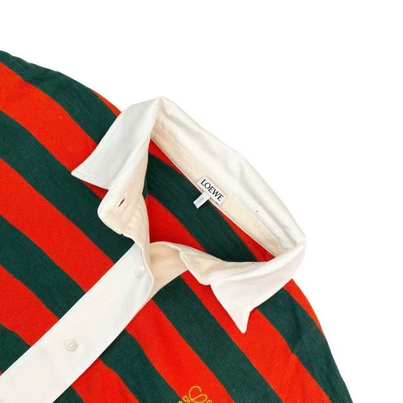 Loewe LOEWE Knitted sweater with red and green striped embroider Size XS / US 0-2 / IT 36-38 - 3 Thumbnail