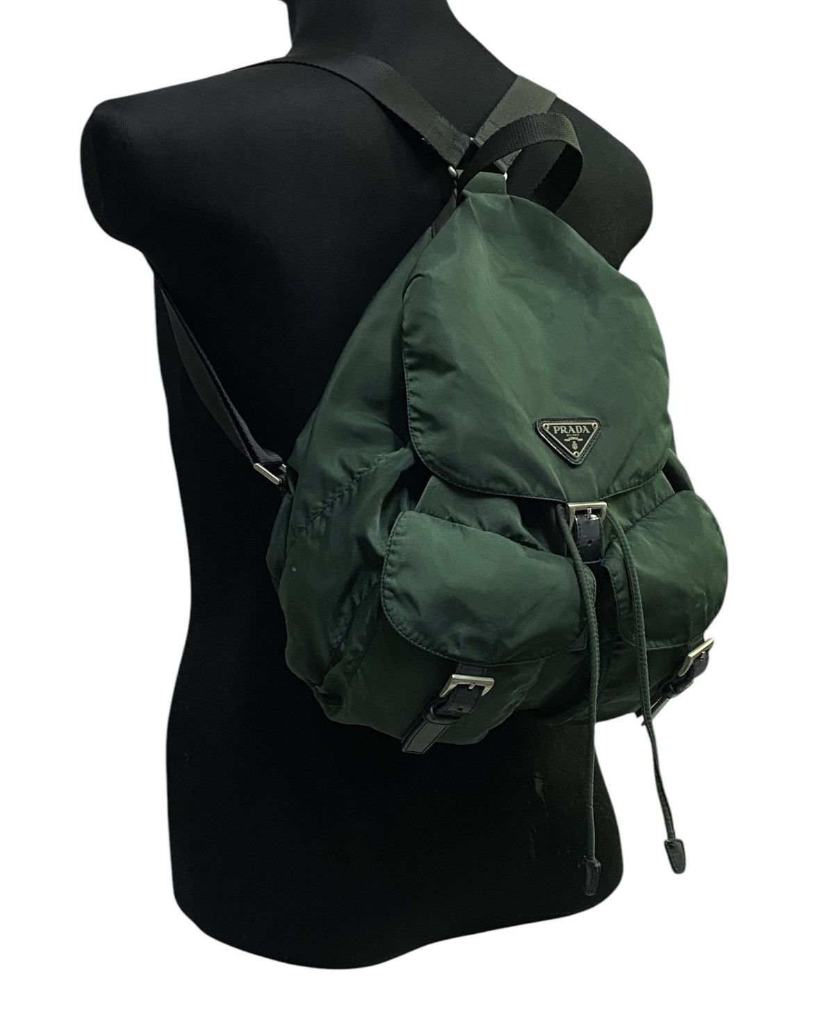 Prada Vintage Prada Tessuto Green Nylon Mini Backpack Size ONE SIZE - 1 Thumbnail
