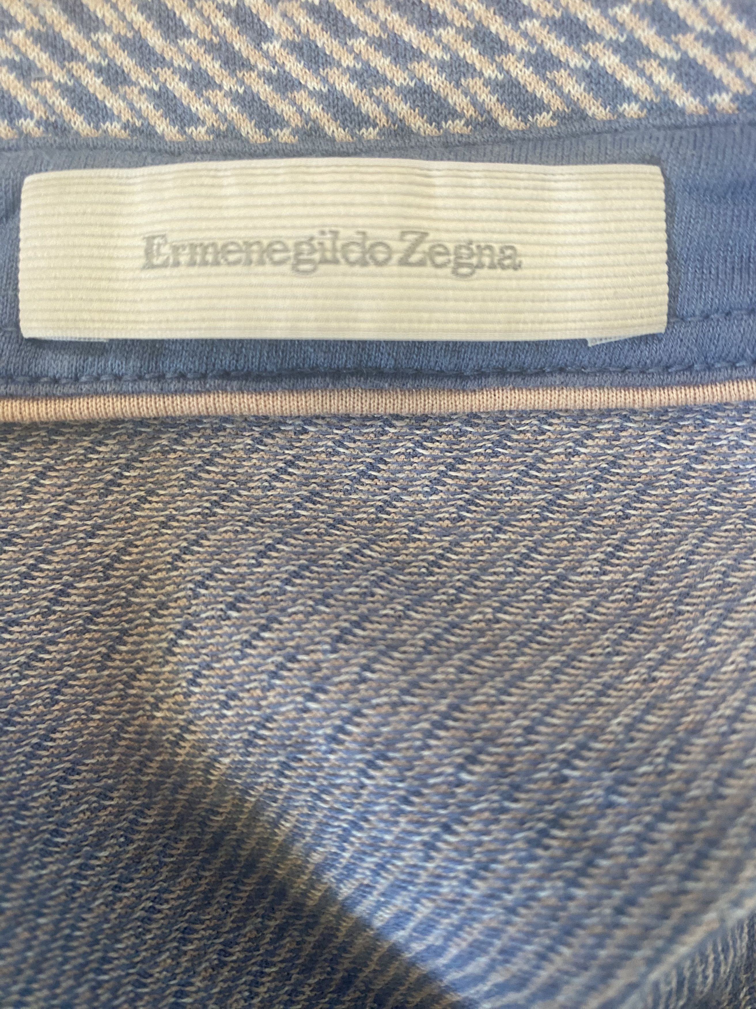 Ermenegildo Zegna Ermenegildo Zegna Blue Pattern Polo M 50 Size US M / EU 48-50 / 2 - 3 Thumbnail