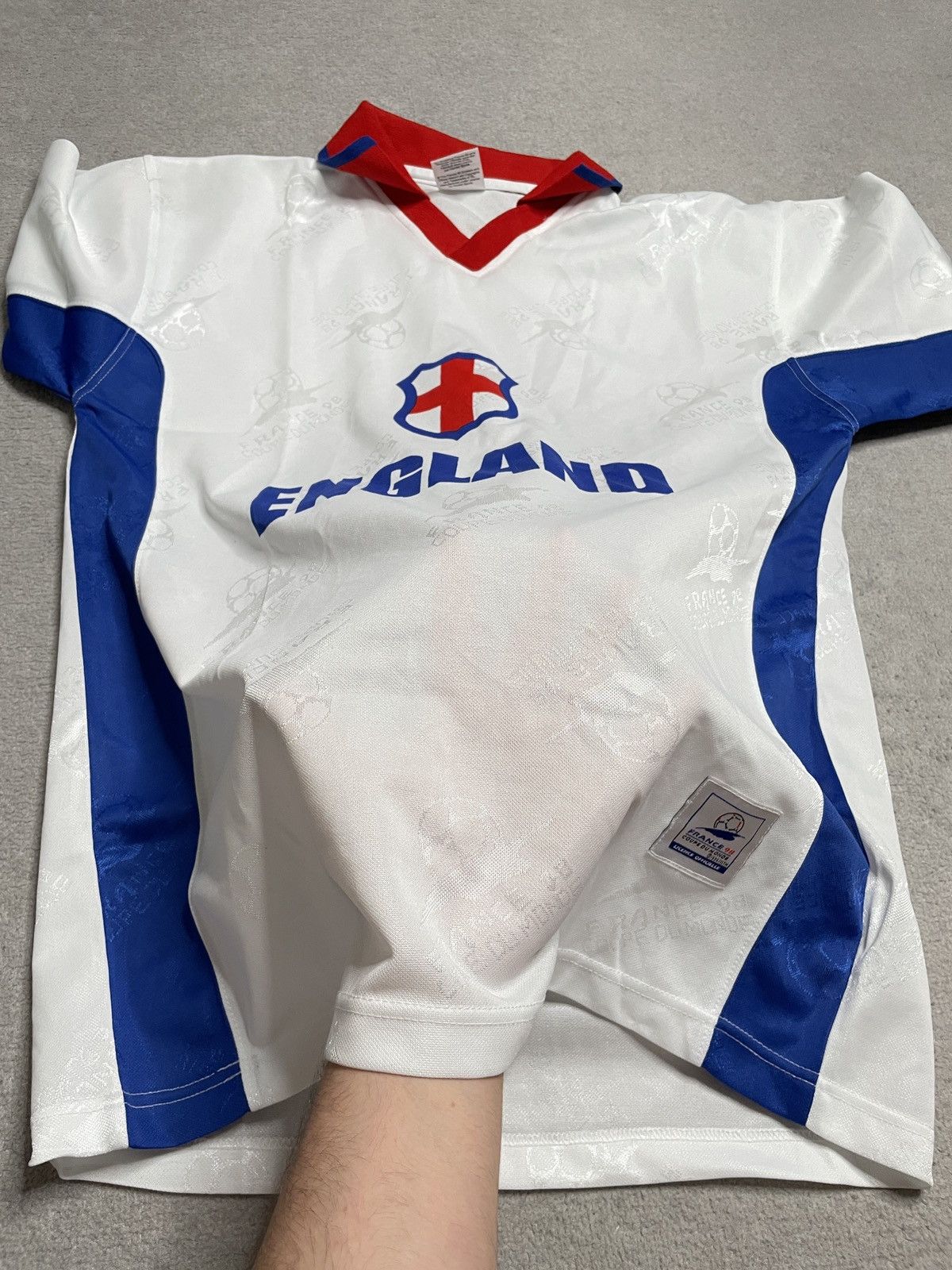 Vintage Vintage White Jersey England 1998 World Cup Size US L / EU 52-54 / 3 - 10 Thumbnail
