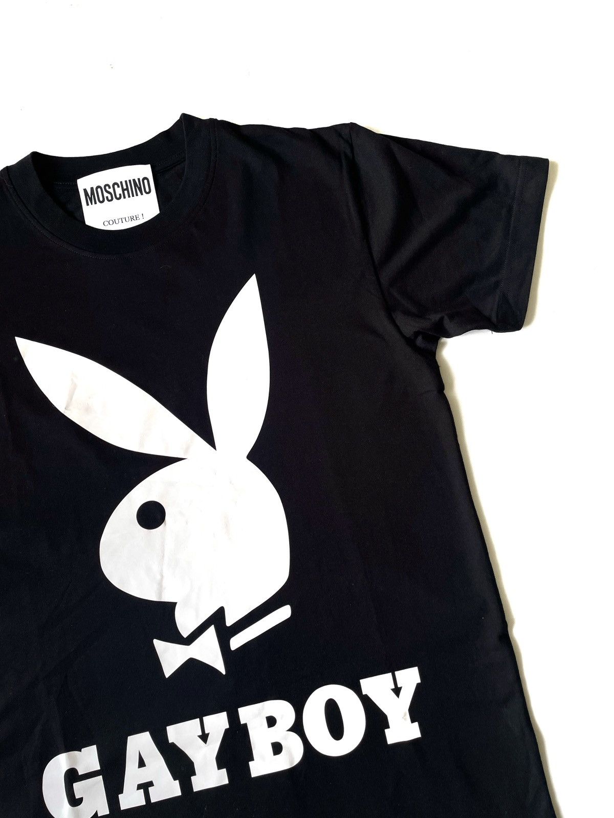 Moschino Moschino Couture Black Women Black Playboy T-Shirt Size S Size S / US 4 / IT 40 - 3 Thumbnail