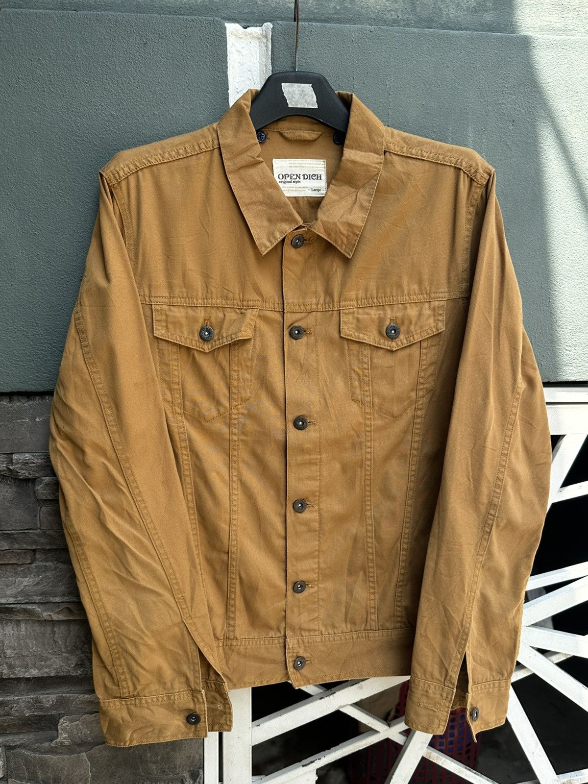 Japanese Brand OPEN DICH workwear & Denim jacket Size US L / EU 52-54 / 3 - 1 Thumbnail