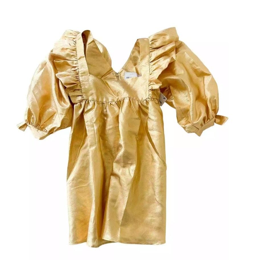 Free People New FREE PEOPLE Selva Negra Atomo Dress $400 X-SMALL Gold Size XS / US 0-2 / IT 36-38 - 6 Thumbnail
