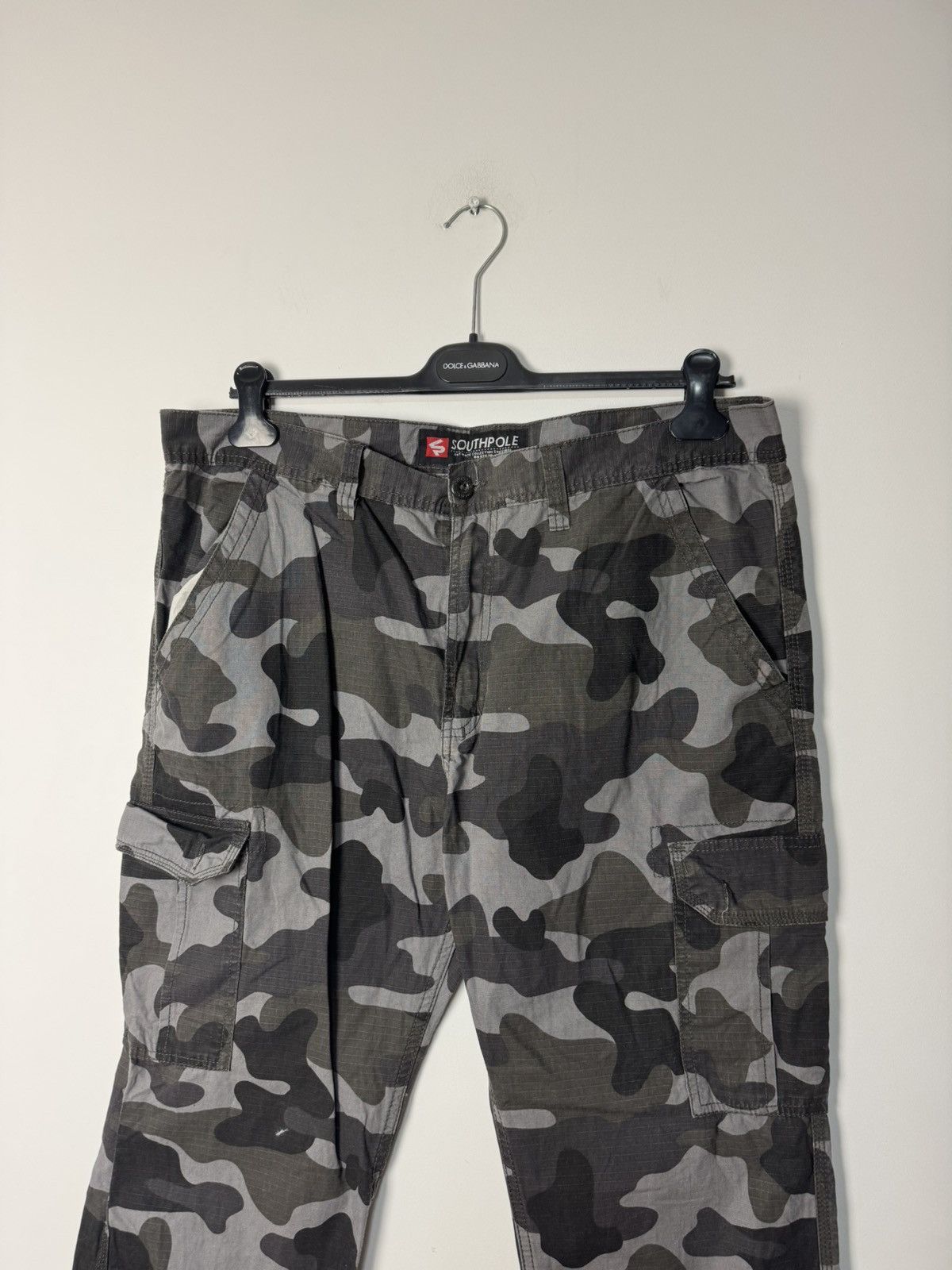 Southpole Vintage 00s Southpole Archive Grey Camo Cargo Pants Y2K Size US 38 / EU 54 - 2 Thumbnail