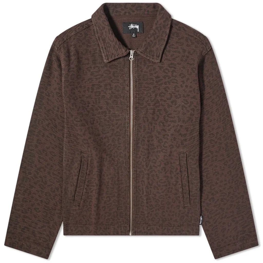 Stussy Stussy Leopard Mesh Zip Up Jacket | Grailed