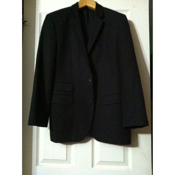 Hugo Boss HUGO BOSS MENS NAVY 100%WOOL SPORT COAT BLAZER EU50/US40R Size 40R - 2 Thumbnail
