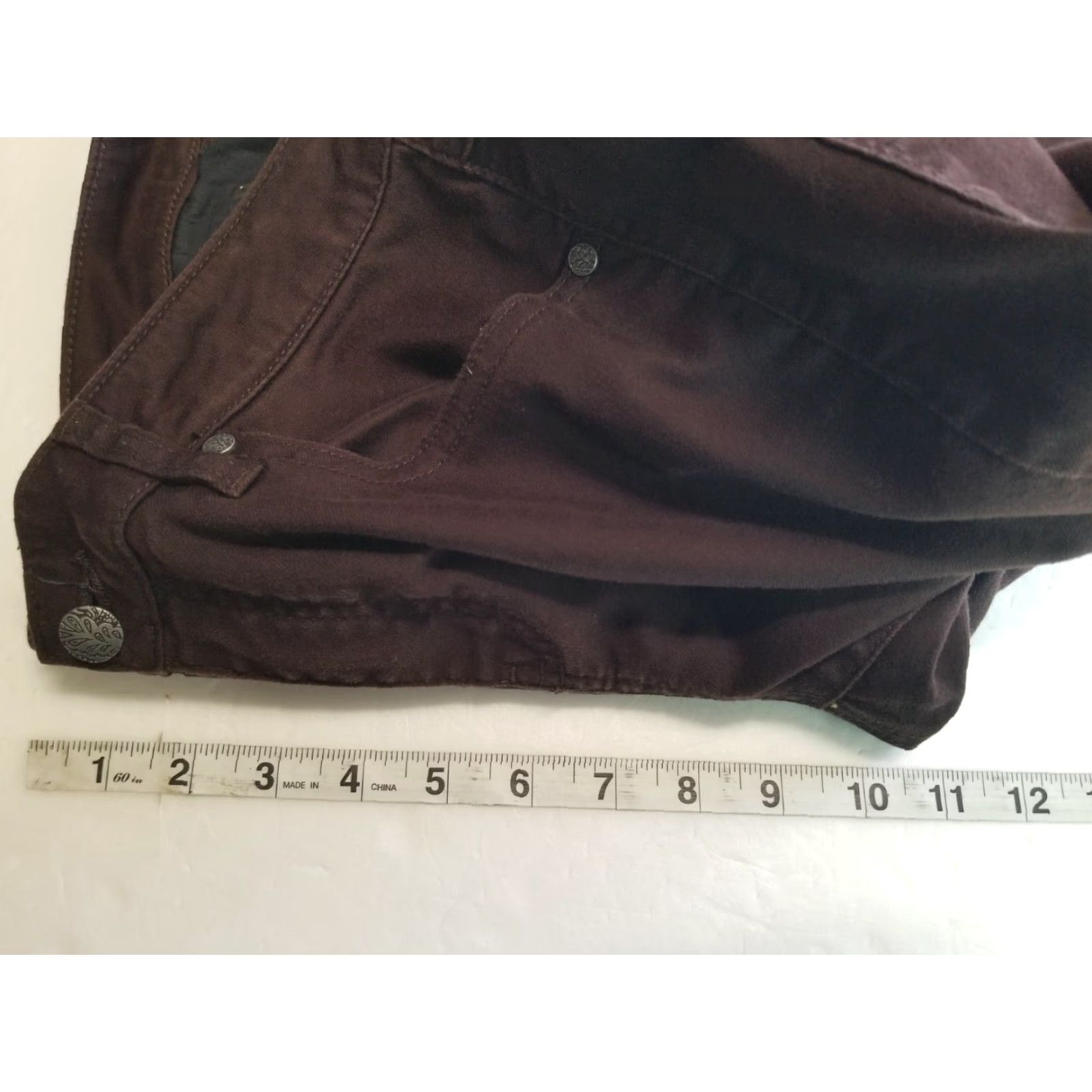 Prana Prana Jeans Women Tall 10 Inseam 35 Slim Straight Mid Rise Brown Denim Cotton Blend Pockets Belt Loops Button VintageNo Size 32" / US 10 / IT 46 - 4 Thumbnail