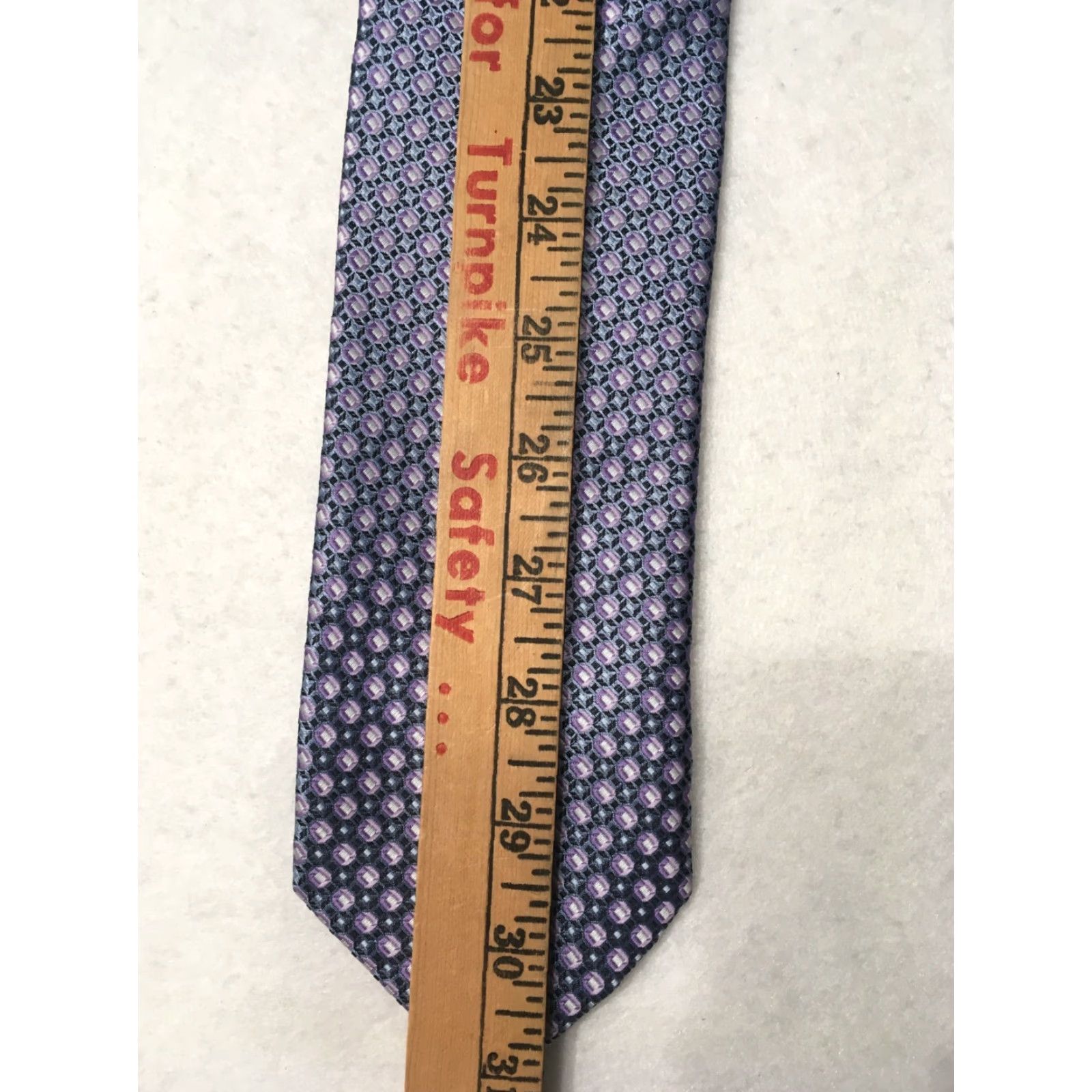 Vintage Giorgio Brutini Silk Lavender Mix Shapes Necktie Men's Classic Tie Silk Purple 57"-60" Size ONE SIZE - 6 Thumbnail