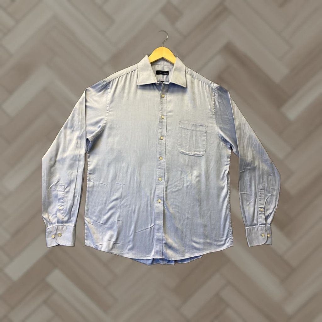 Joseph Abboud VINTAGE Joseph Abboud Men's Dress Shirt Long Sleeve Blue 16.5 Regular Fit Business Casual Size US L / EU 52-54 / 3 - 1 Thumbnail