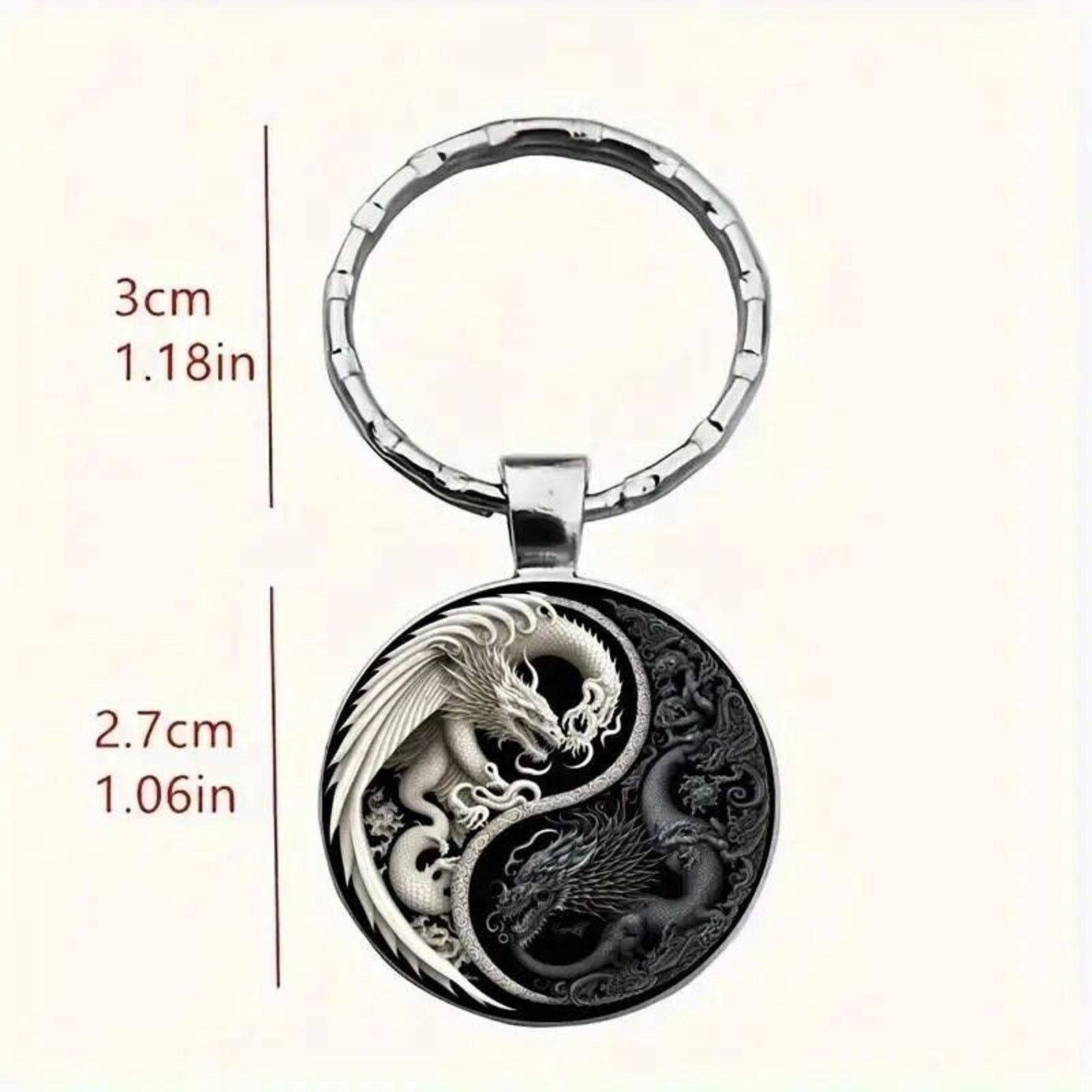 Other 2 PC Set: Two Dragon Keychain Necklace Pendant Size ONE SIZE - 6 Thumbnail