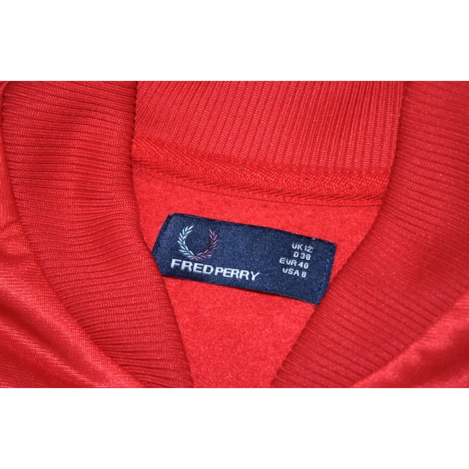 Fred Perry Fred Perry womens red full zip track jacket UK 12 EUR 40 Size XL / US 12-14 / IT 48-50 - 6 Thumbnail