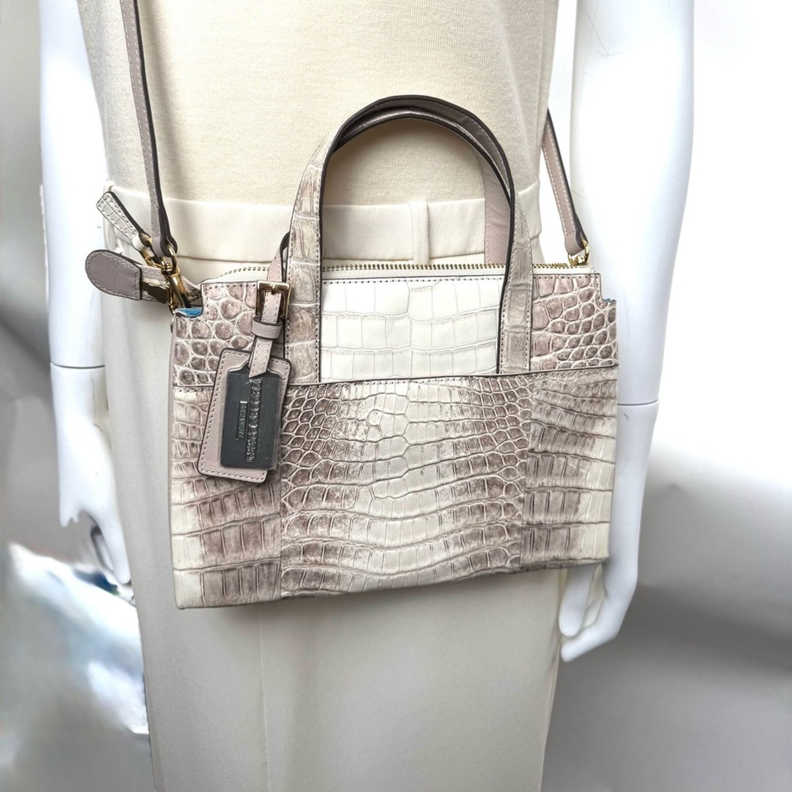 Niloticus crocodile Pelley Lusso two way bag NWT’s