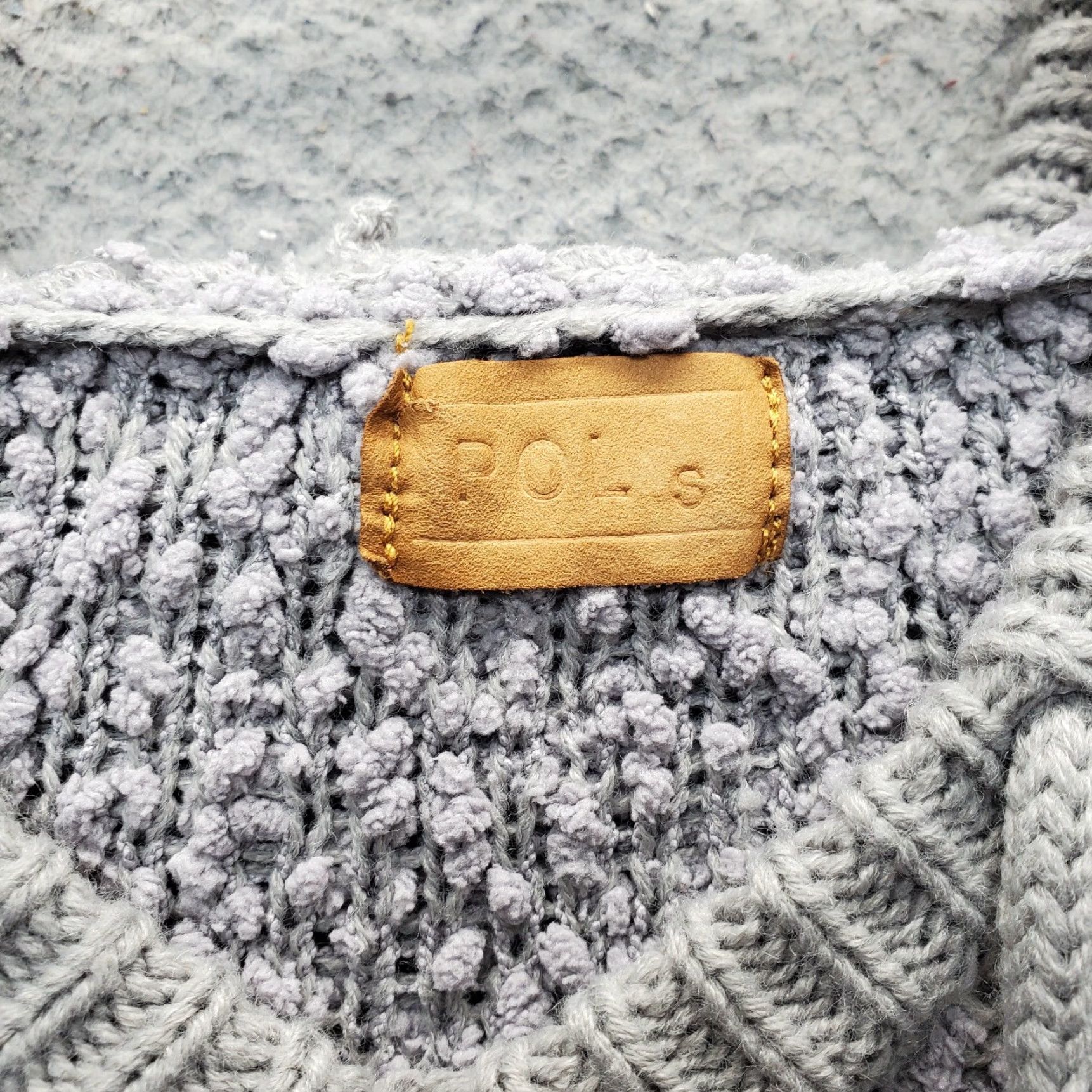 Vintage POL Popcorn Chenille Hooded Sweater Womens S Gray High Low Slit Drawstring POL15 Women Sweater Hoodie Pullover Knit Slim Casual Winter Fall Buttress Size S / US 4 / IT 40 - 7 Thumbnail