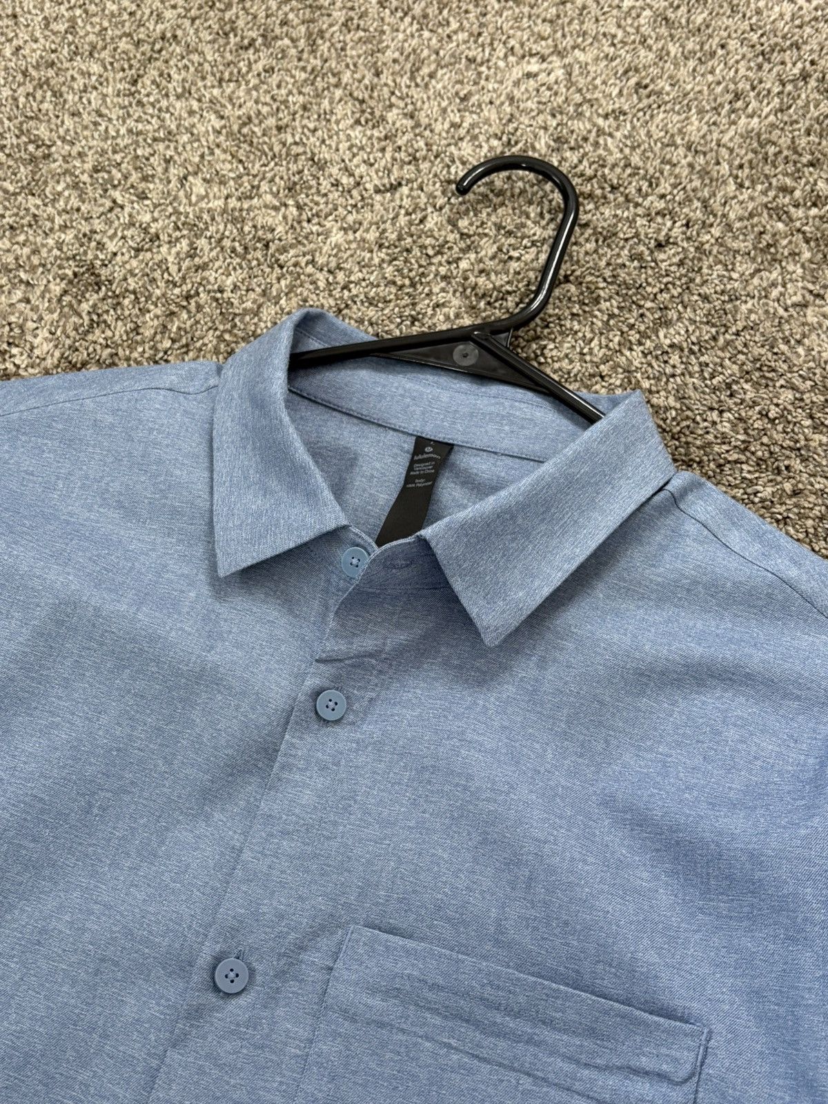 Lululemon Lululemon Commission Long Sleeve Button Down Shirt Blue Mens Size US L / EU 52-54 / 3 - 3 Thumbnail