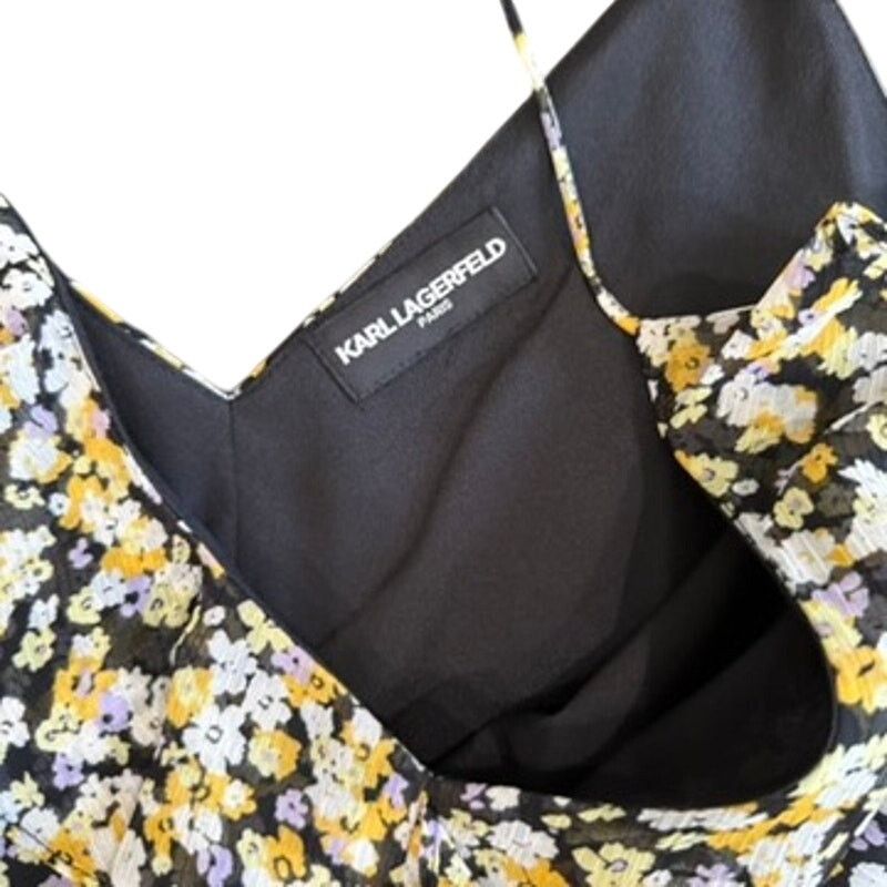 Karl Lagerfeld Karl Lagerfeld Paris Floral Ruffle Slip Top in Floral Size L Size L / US 10 / IT 46 - 3 Thumbnail