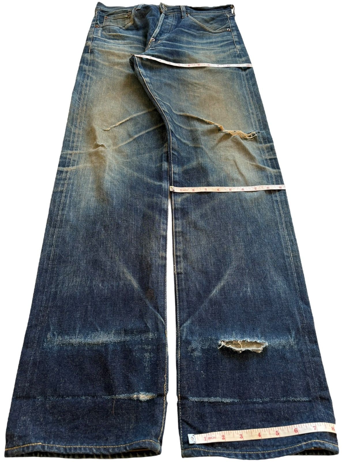 Vintage 80s Levis 702 XX Big E Selvedge Buckled Baggy Jeans