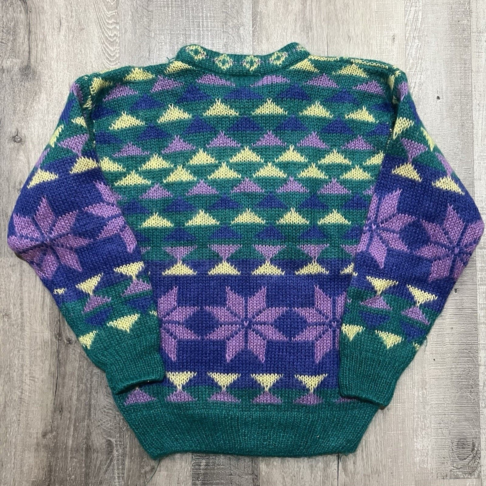 Vintage VTG Gallagher 80s Mohair Geometric Print Snowflake Sweater S Size S / US 4 / IT 40 - 2 Thumbnail