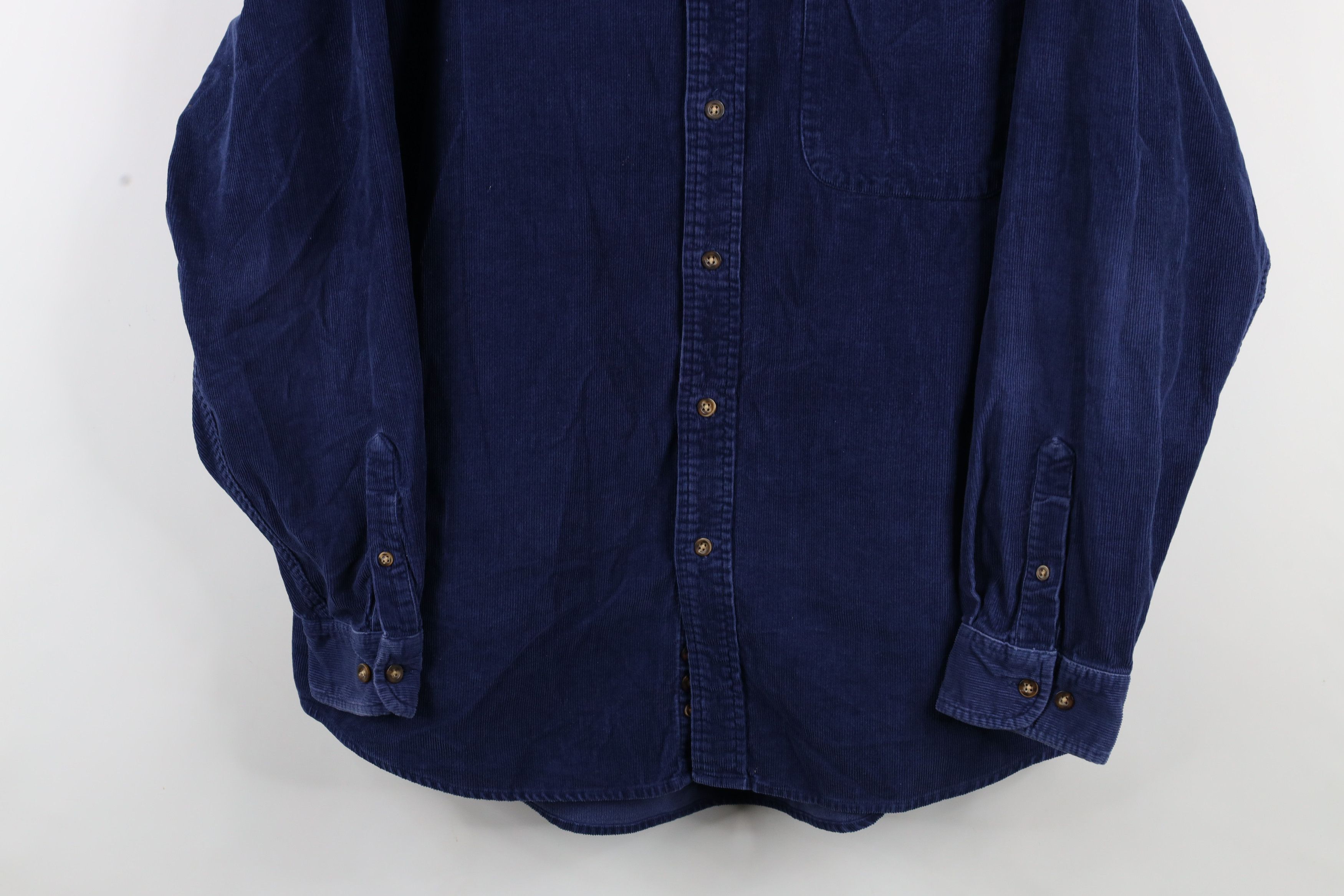 Eddie Bauer × Vintage Vintage 90s Eddie Bauer Collared Button Down Shirt Blue Size US L / EU 52-54 / 3 - 3 Thumbnail