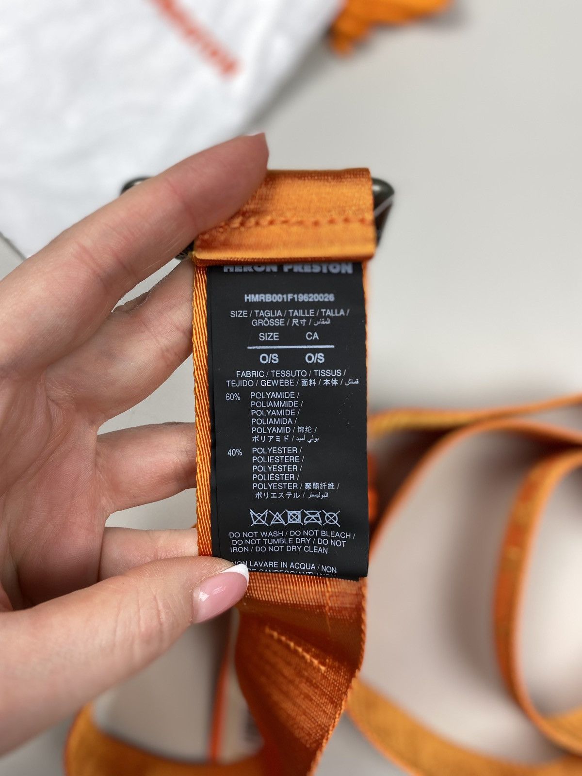 Heron Preston BNWT! Heron Preston KK Tape Belt Orange One Size Size ONE SIZE - 7 Thumbnail