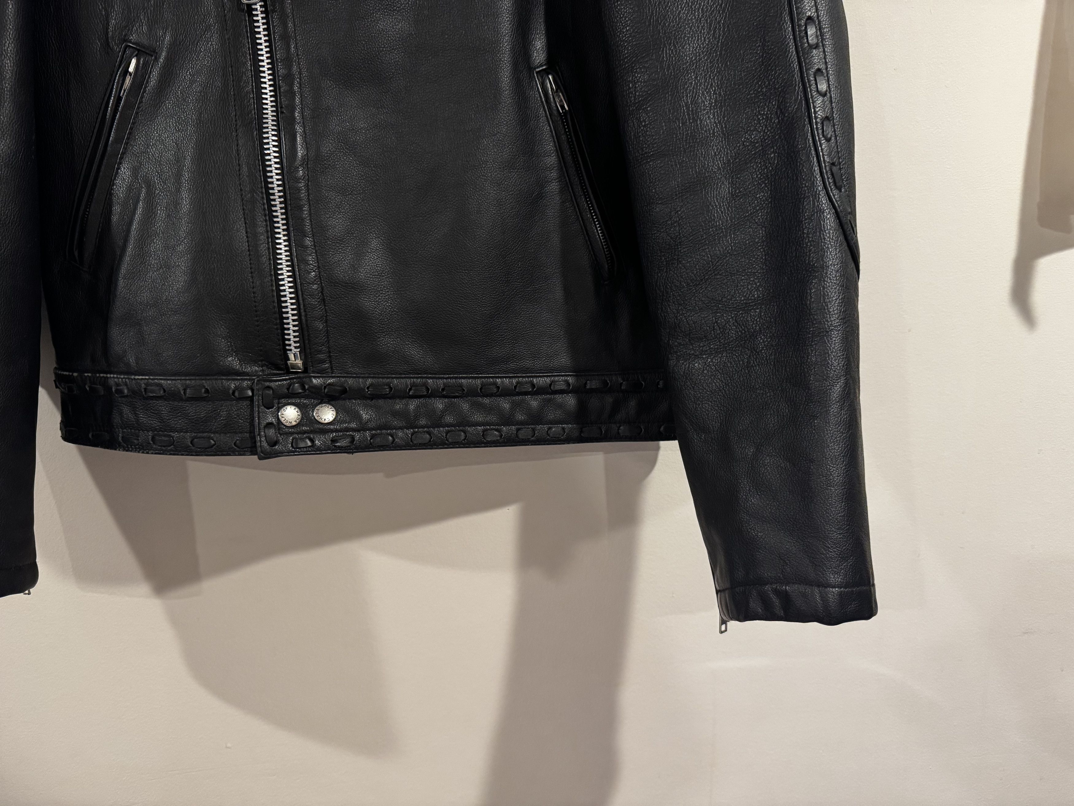 Vintage Laced Leather Motorcycle Biker Jacket Size US M / EU 48-50 / 2 - 4 Thumbnail