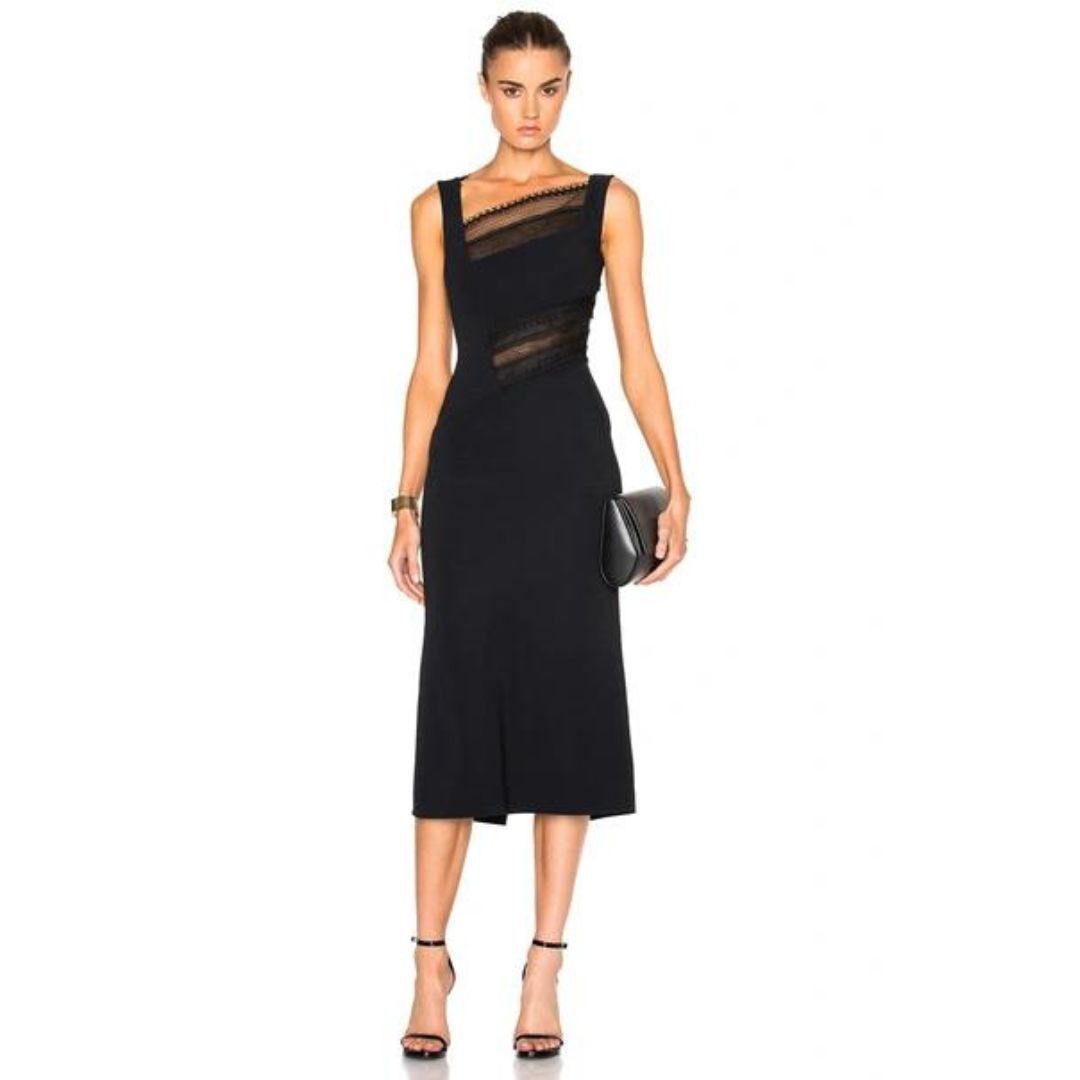 Roland Mouret Roland Mouret White Bateau Neckline Slip Dress Size S / US 4 / IT 40 - 5 Thumbnail
