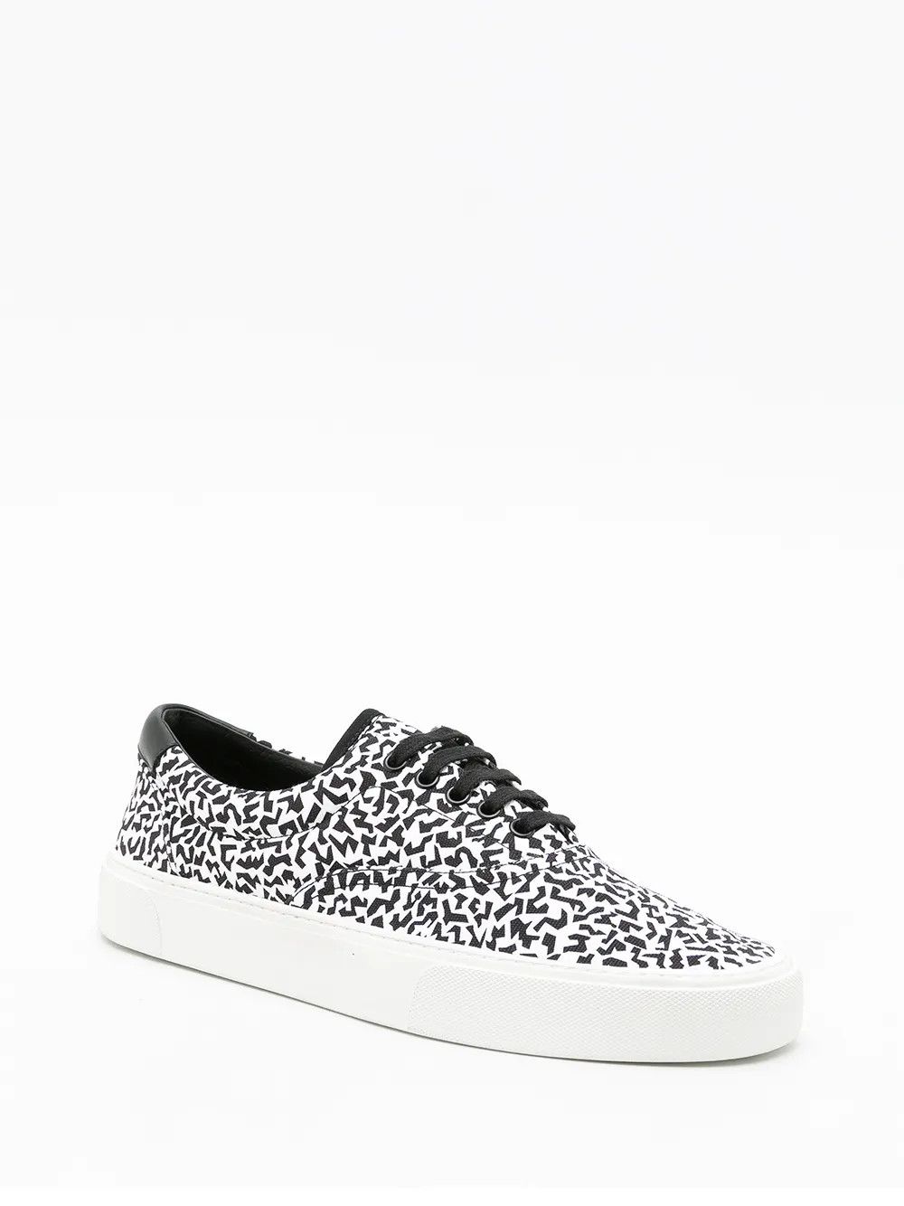 Saint Laurent Paris o1y0325 Logo Low-Top Sneakers in White/Black Size US 7 / EU 40 - 2 Thumbnail